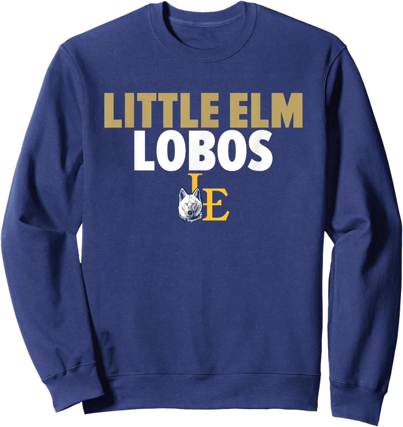 Little Elm Lobos Logo Bold HS Sweatshirt - Sweatshirt | Navy