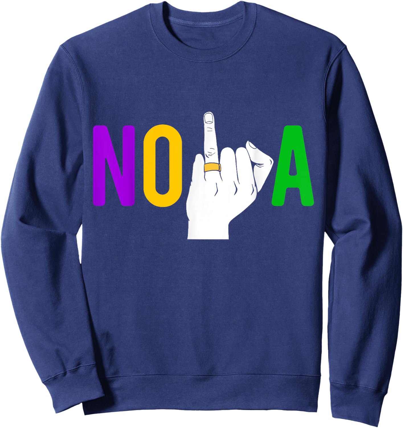 New Orleans Bachelorette Party Ring Mardi Gras Girls Trip Sweatshirt - Sweatshirt | Navy