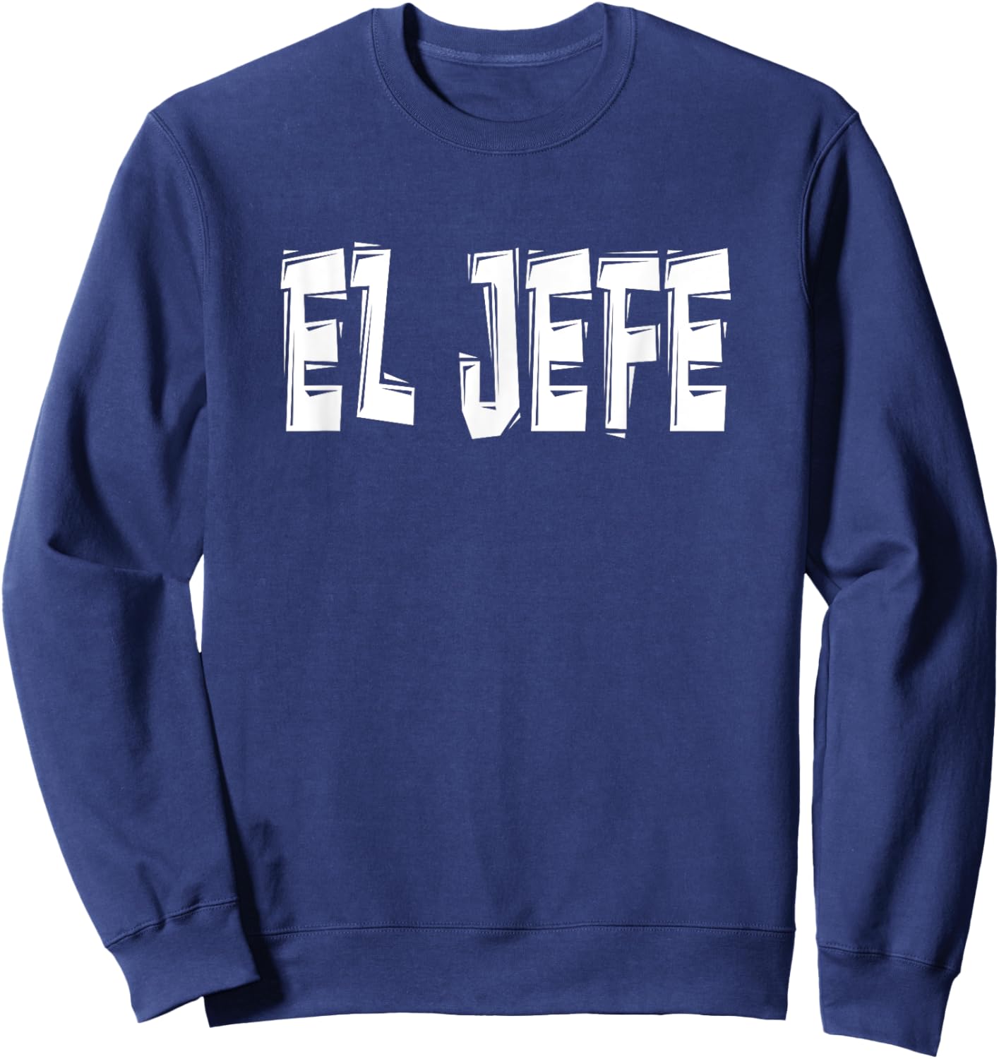 El Jefe - White Letters Sweatshirt - Sweatshirt | Navy