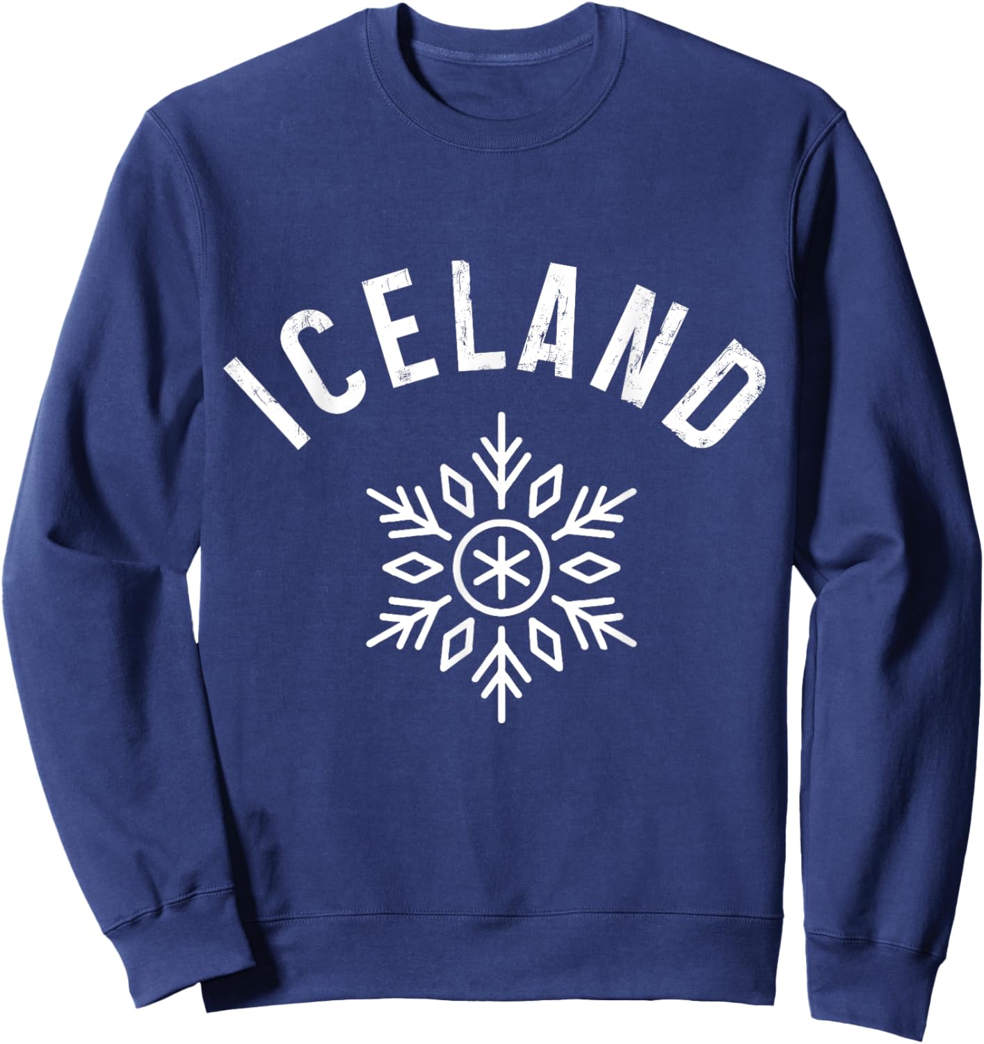 Iceland Snowflake Icelandic Reykjavik Iceland Souvenir Sweatshirt - Sweatshirt | Navy