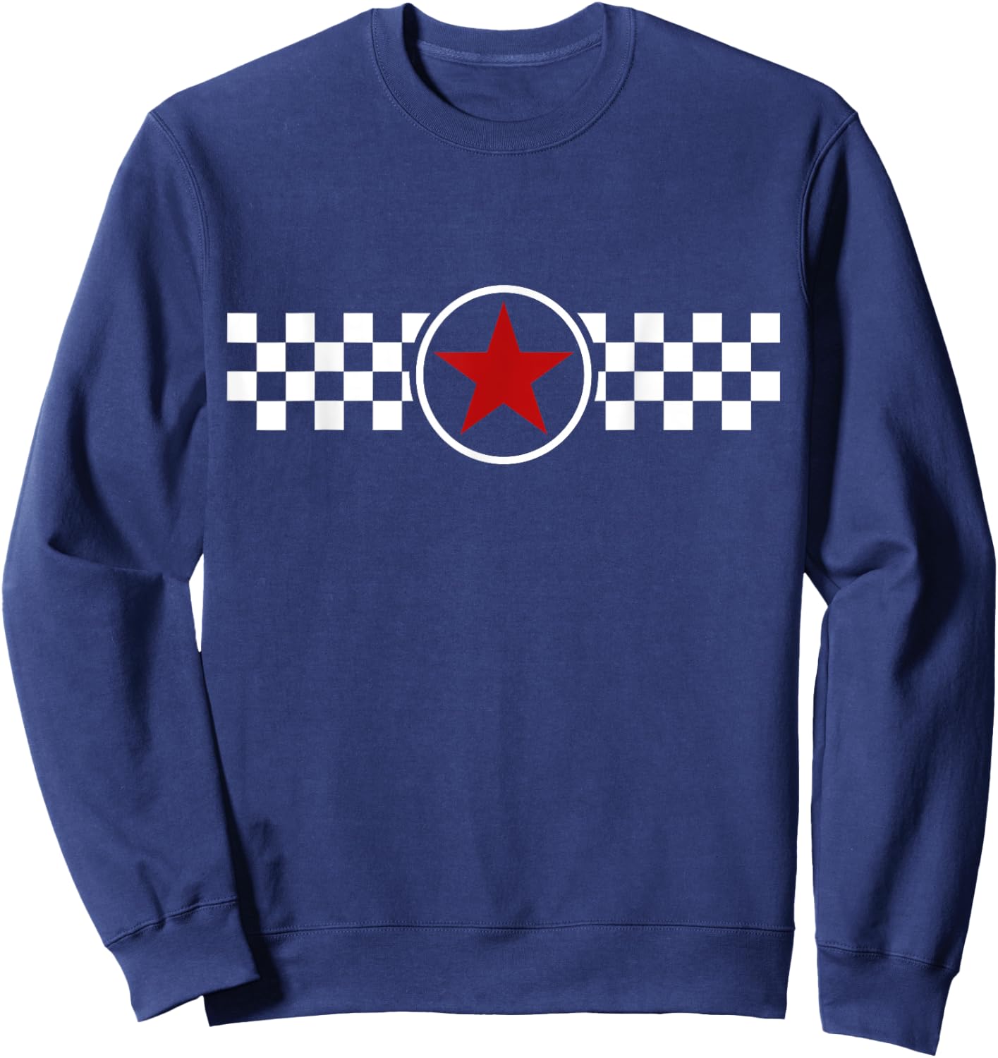 Red star SKA music squares Sweatshirt - Sweatshirt | Navy