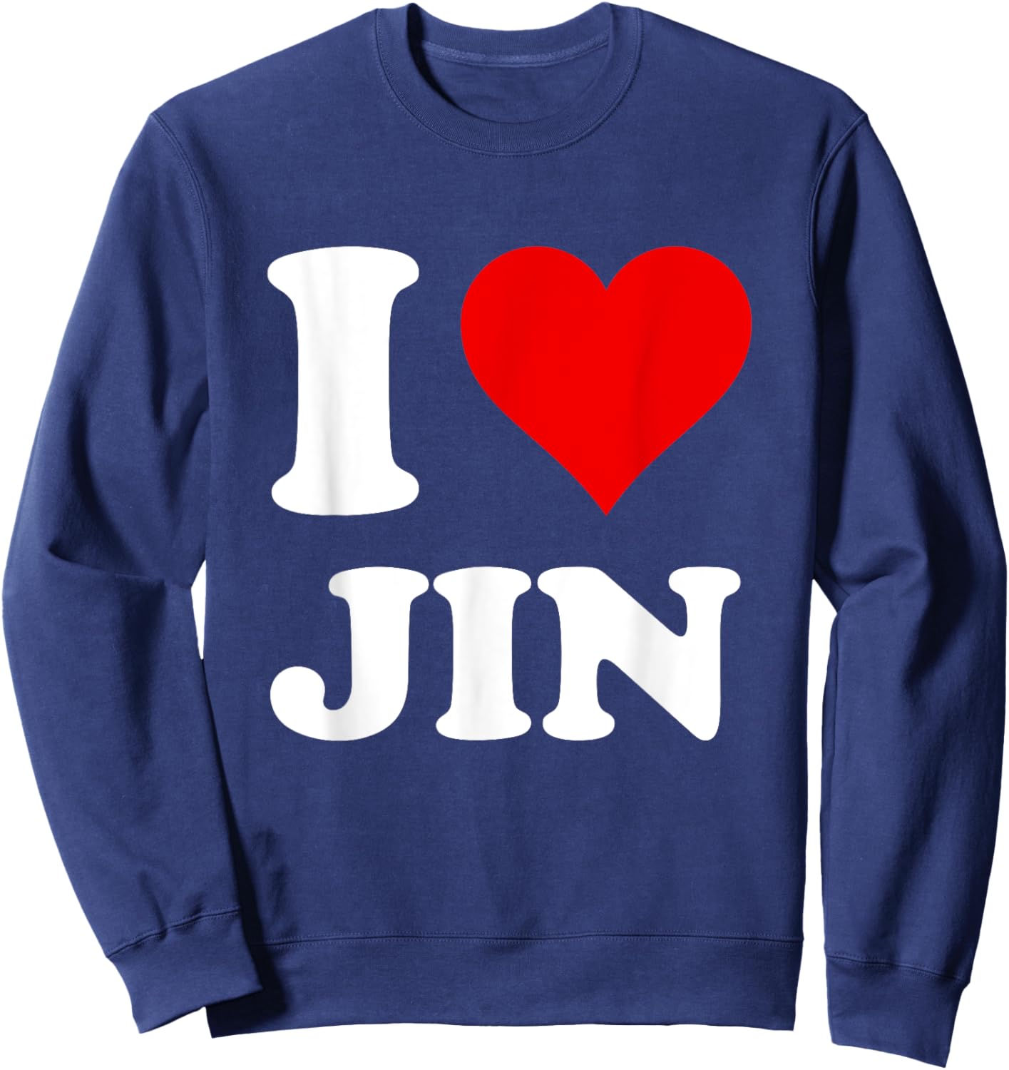Red Heart I Love Jin Sweatshirt - Sweatshirt | Navy
