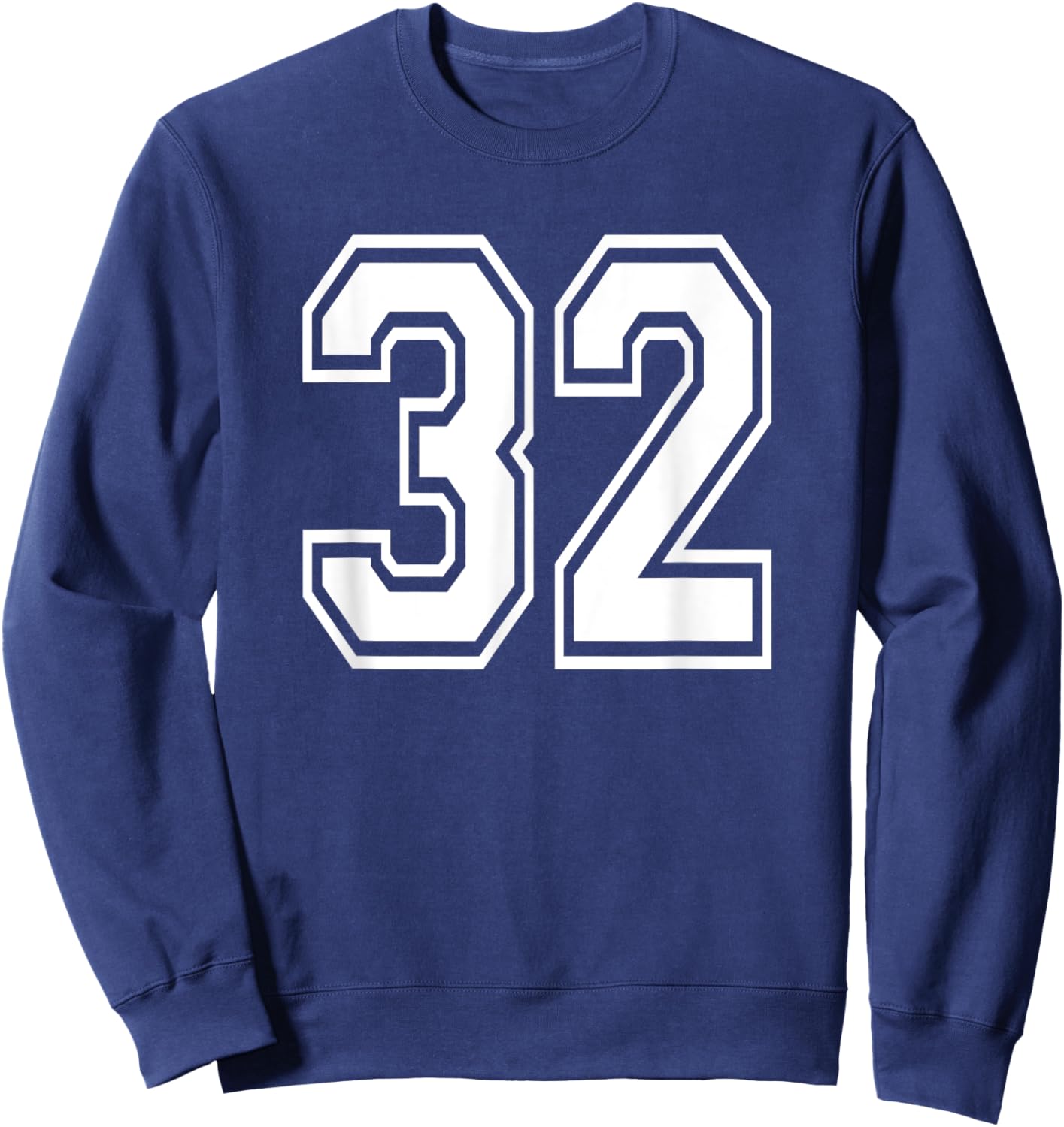 Number 32 Birthday Gift Sports Player Team Numbered Jersey Sweatshirt - Sweatshirt | Navy