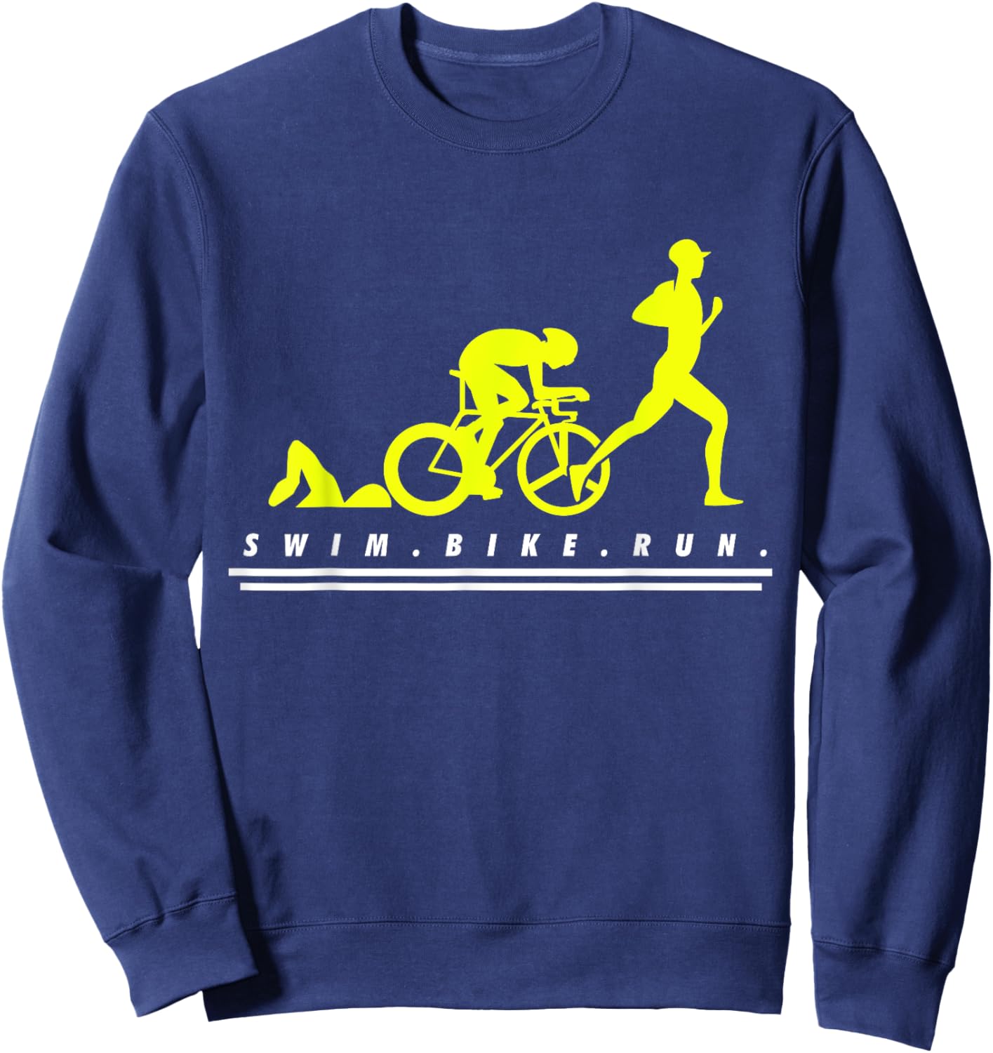 Triathlon Gift triathletes swimming bike running Sweatshirt - Sweatshirt | Navy