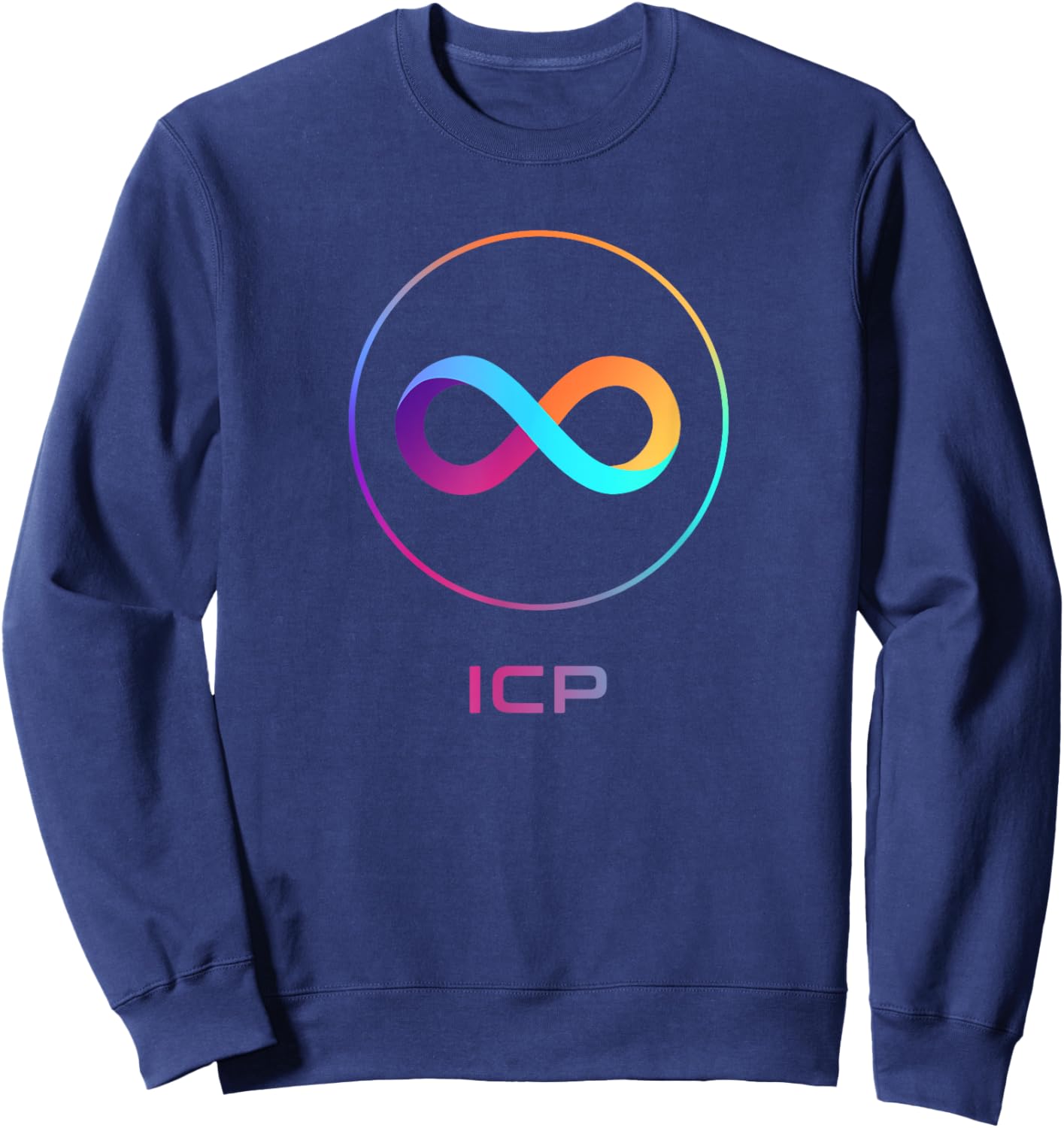 ICP Crypto DFINITY Internet Computer Cryptocurrency Token Sweatshirt - Sweatshirt | Navy