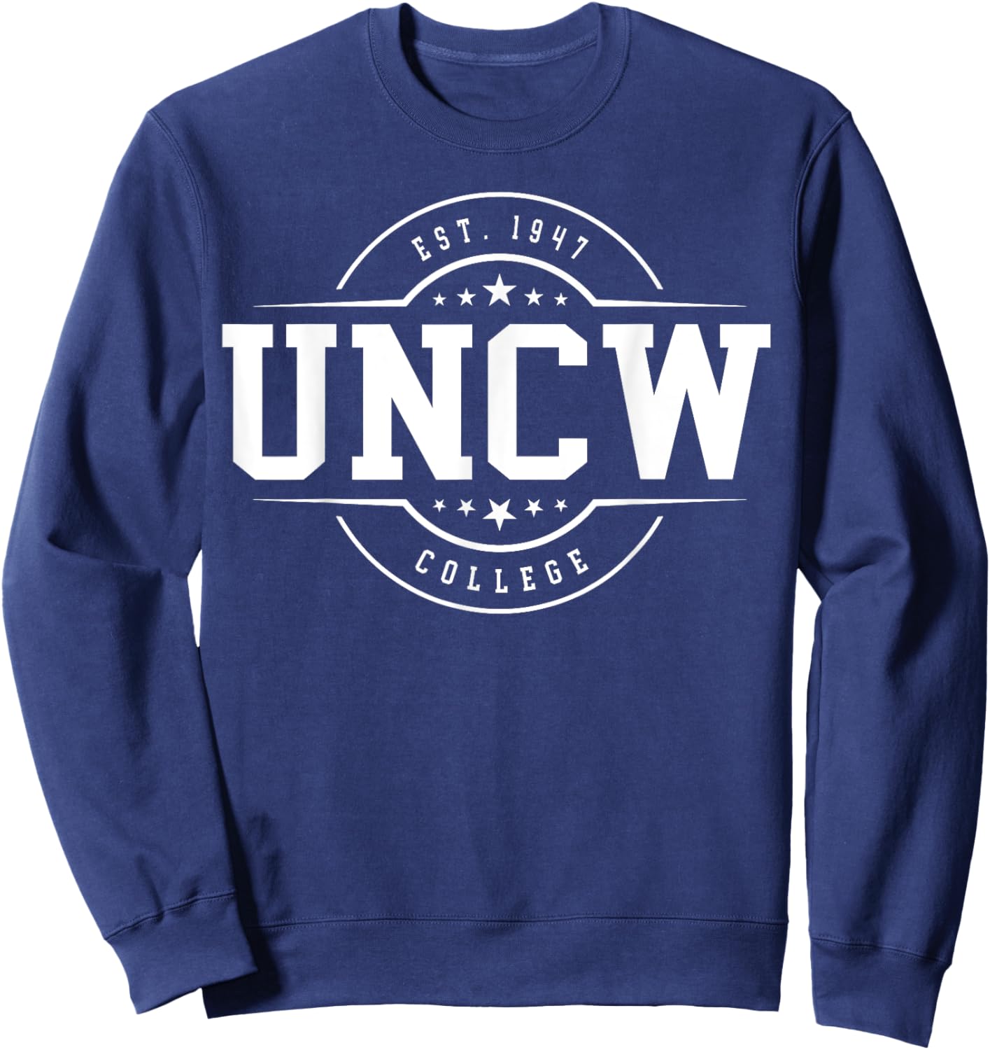 UNCW Arch Vintage Retro College Arch Vintage Classic Design Sweatshirt - Sweatshirt | Navy