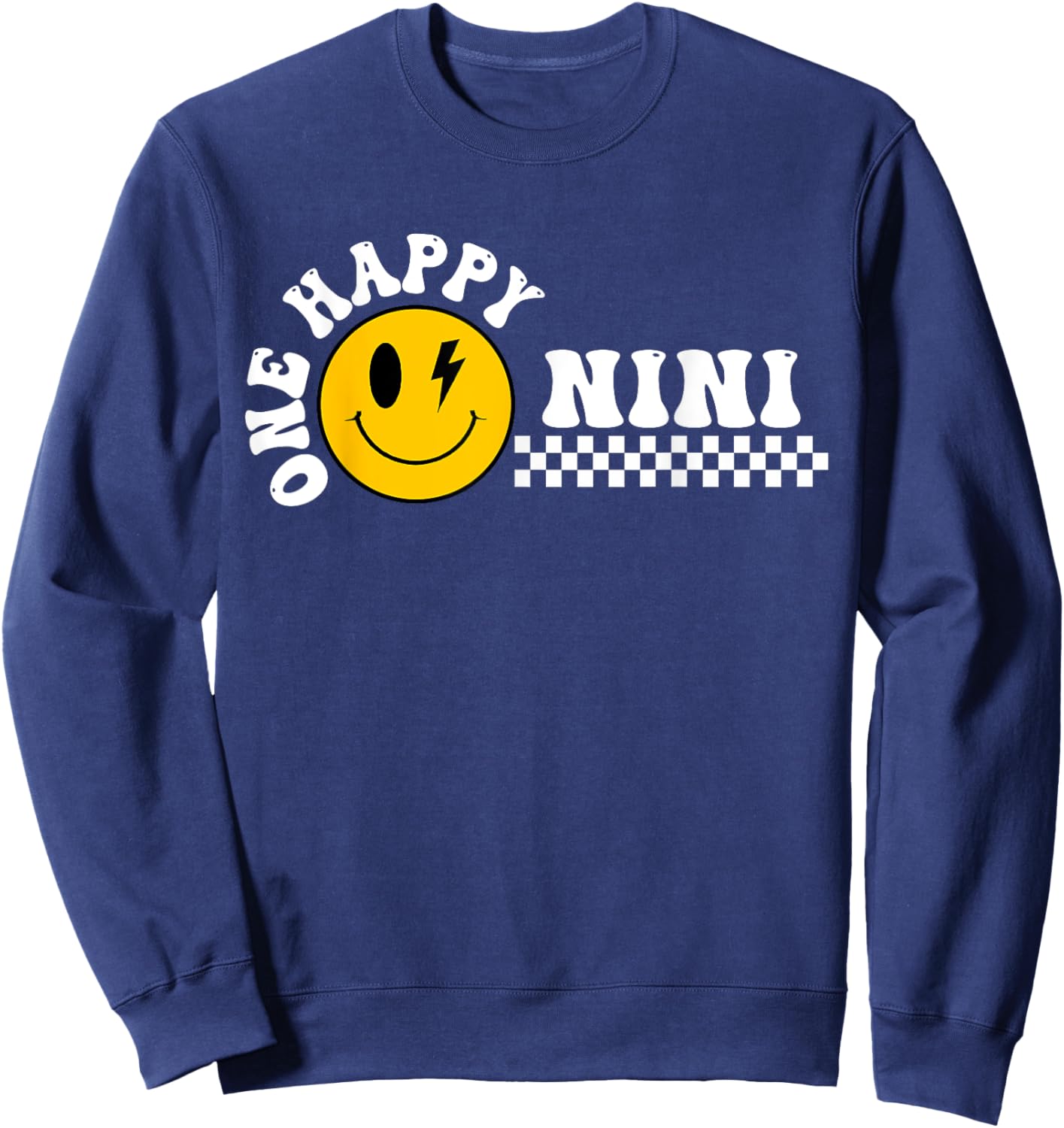 One Happy Dude 1st Birthday One Cool Nini Family Matching Sweatshirt - Sweatshirt | Navy