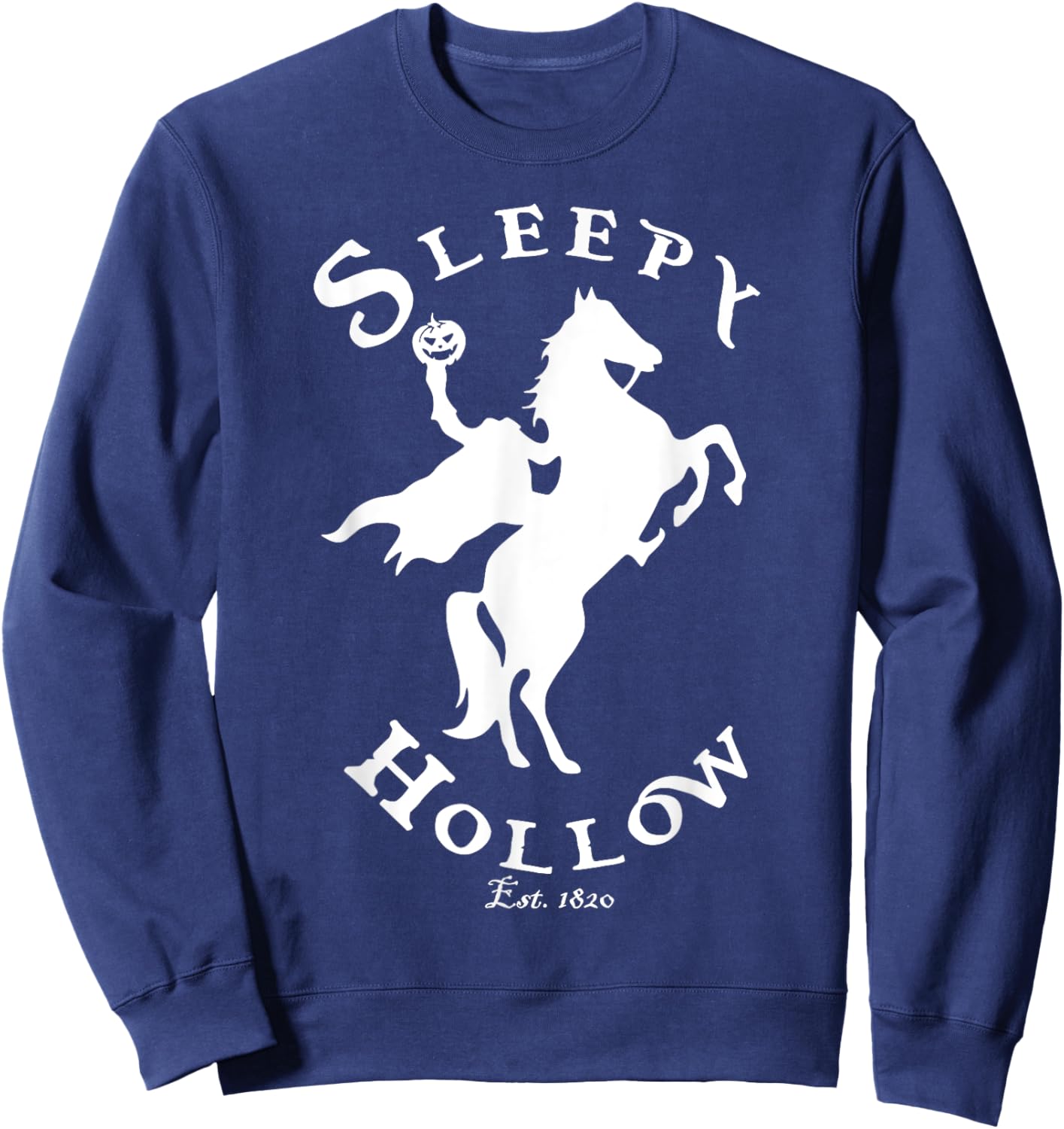 Vintage Headless.Horseman Halloween Sleepy Hollow Est 1820 Sweatshirt - Sweatshirt | Navy