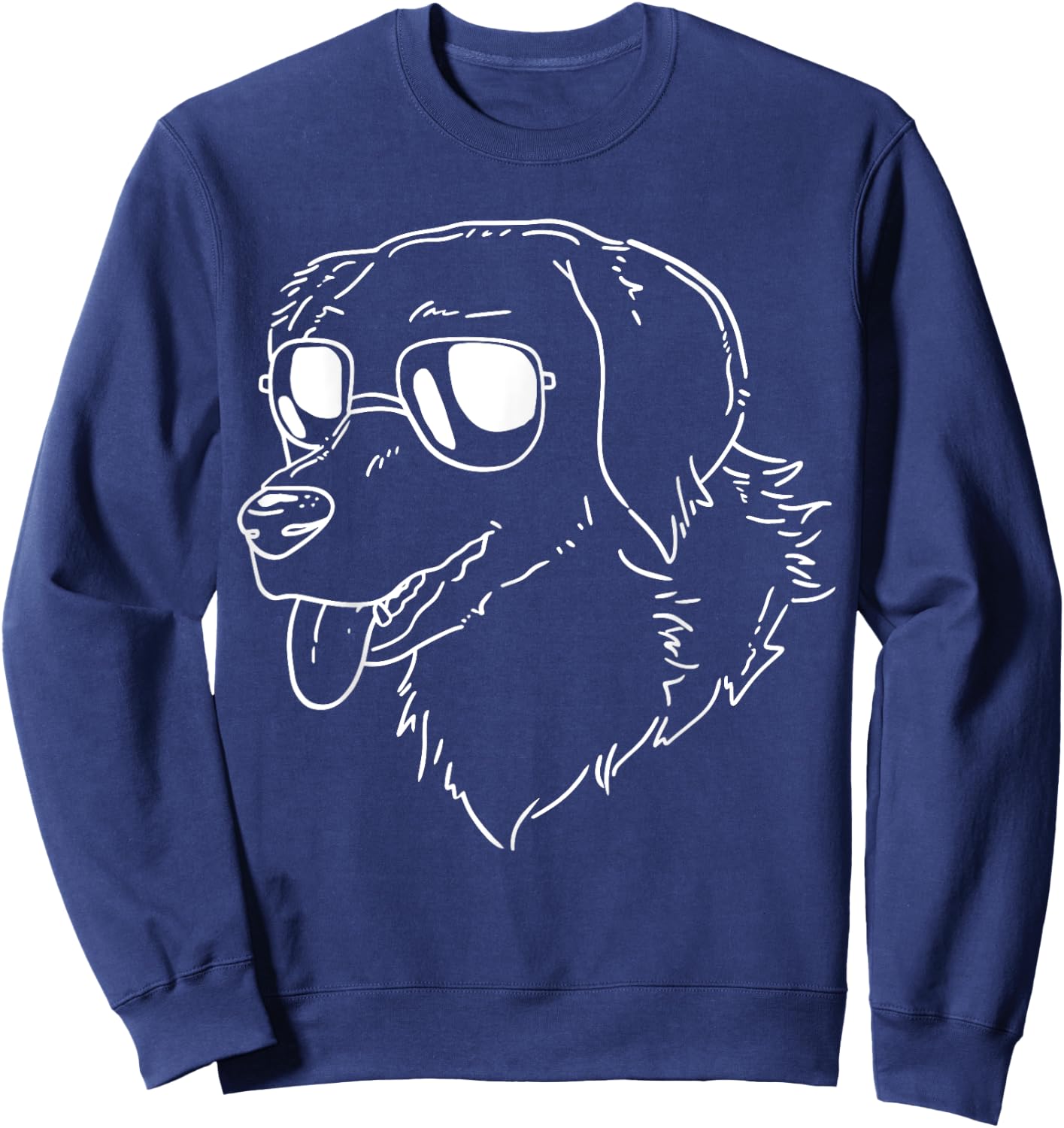 Golden Retrievers Dog Women Girls Kids Sweatshirt - Sweatshirt | Navy
