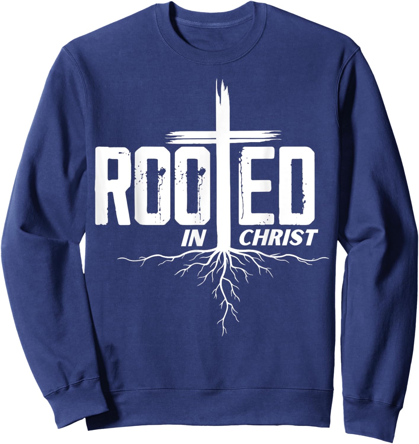 Rooted in Christ Christian Bible Men's Women's Kid's Sweatshirt - Sweatshirt | Navy