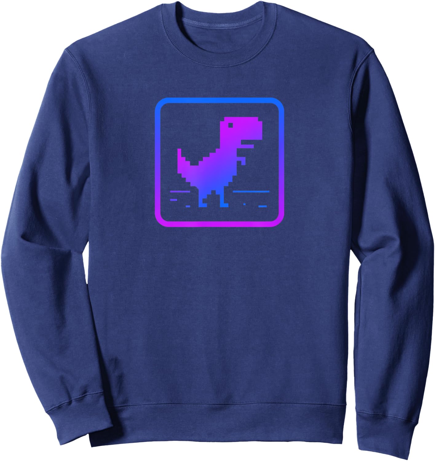 No internet dinosaur graphic design Sweatshirt - Sweatshirt | Navy