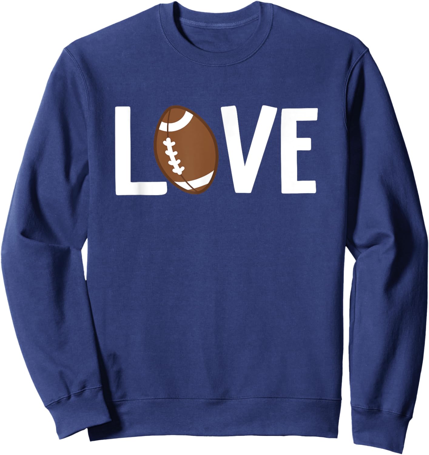 Valentine's Day LOVE FOOTBALL Sweatshirt - Sweatshirt | Navy