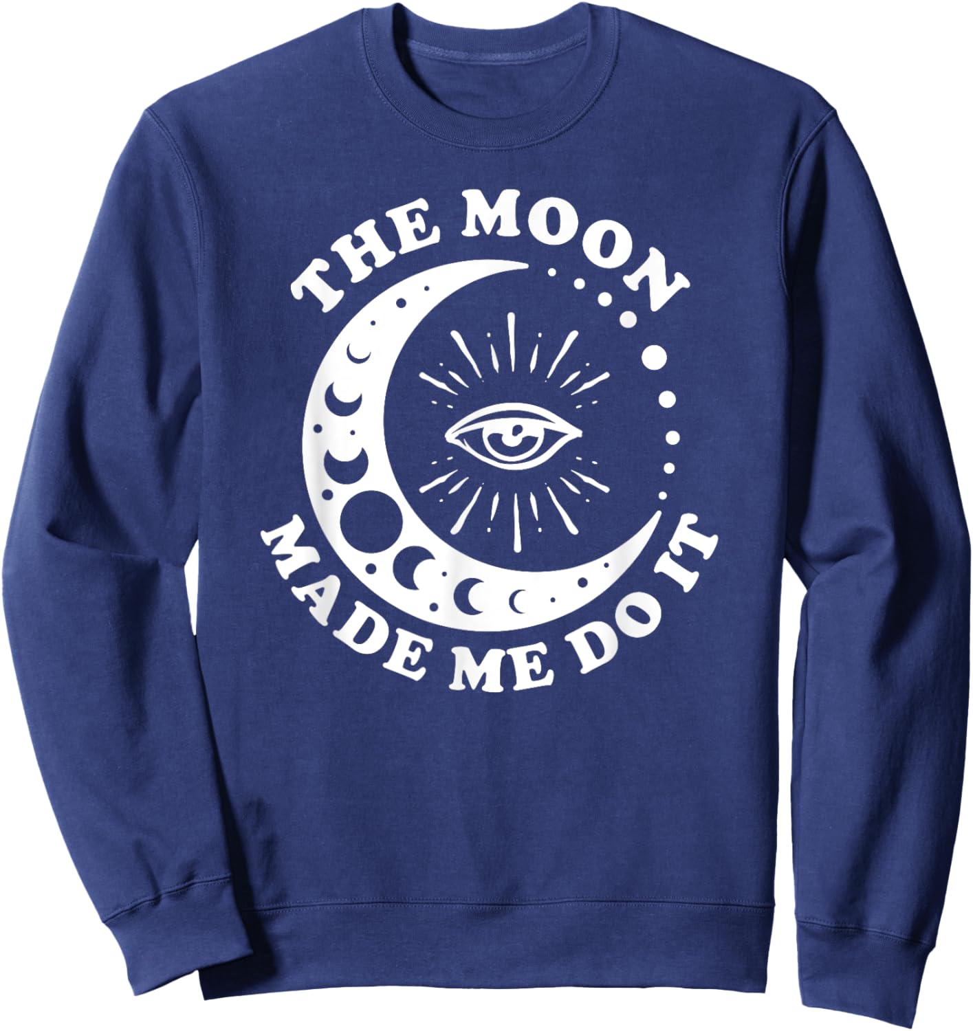 The Moon Made Me Do It Celstial Sweatshirt - Sweatshirt | Navy