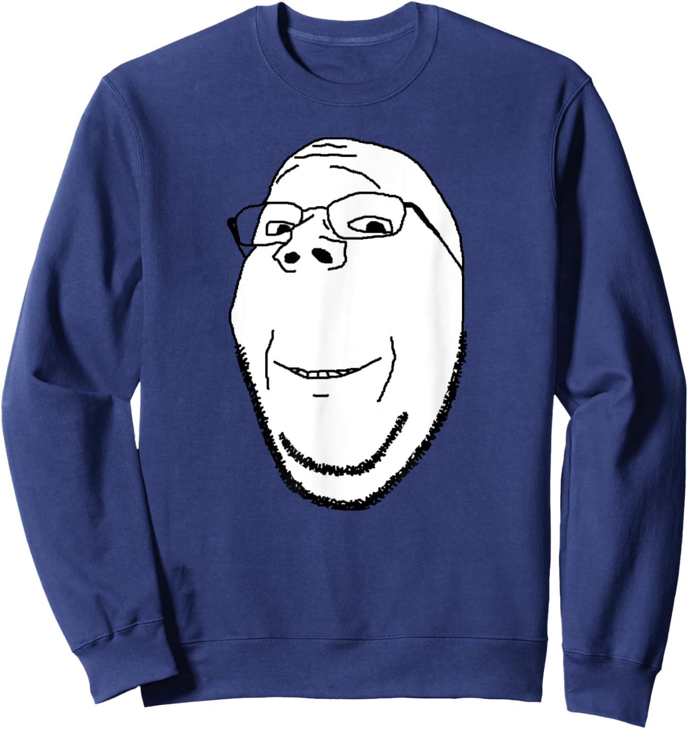 Soyjak Soy Wojak Soyboy Funny Meme Wholesome Gapejak Sweatshirt - Sweatshirt | Navy