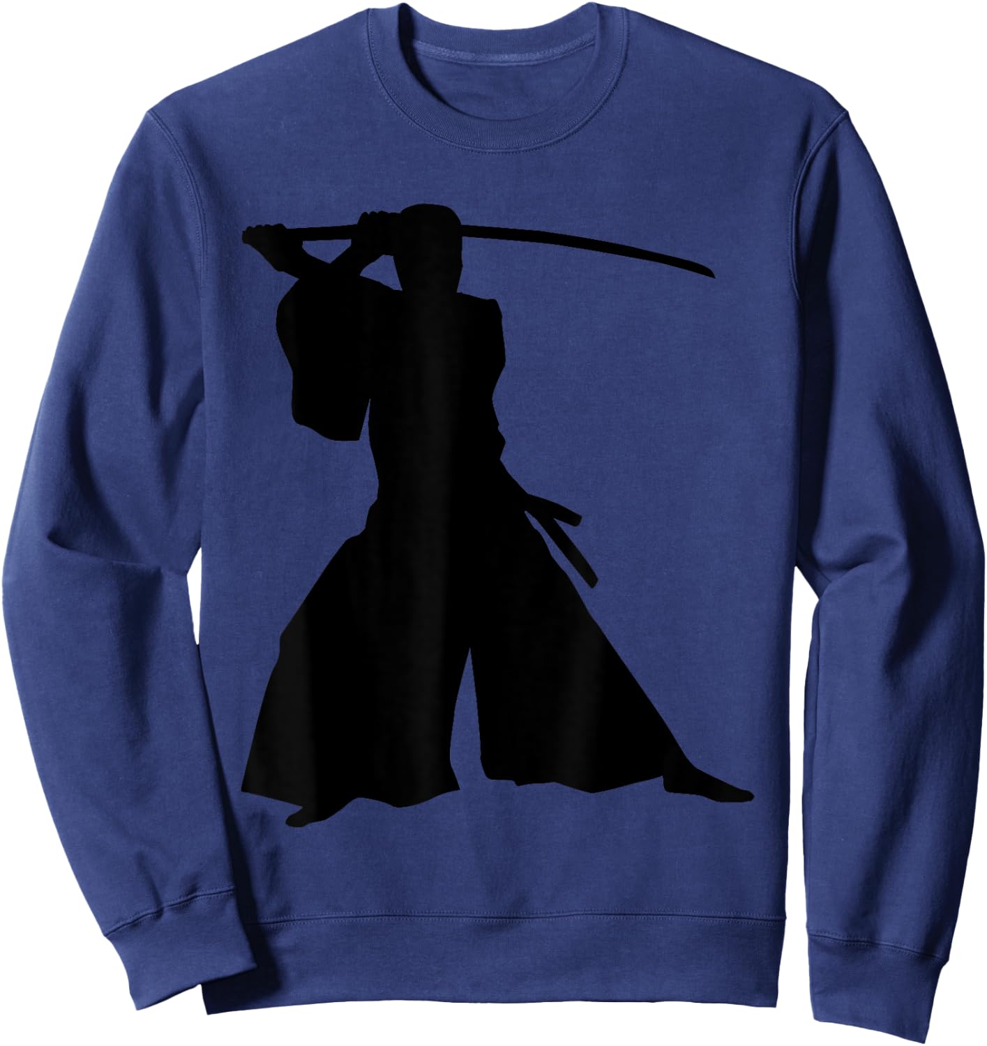 Samurai Silhouette Japanese Warrior Shogun Military Nobility Sweatshirt - Sweatshirt | Navy