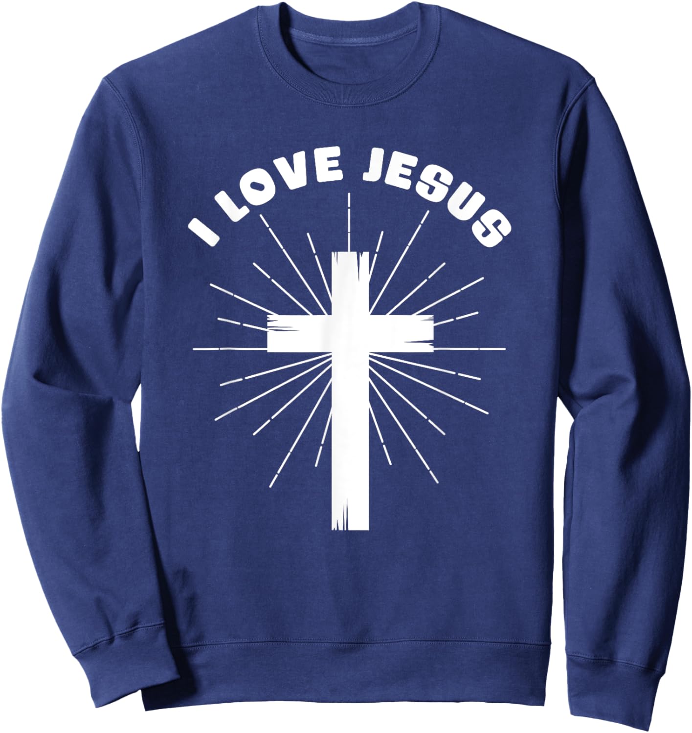 I Love Jesus Sweatshirt - Sweatshirt | Navy