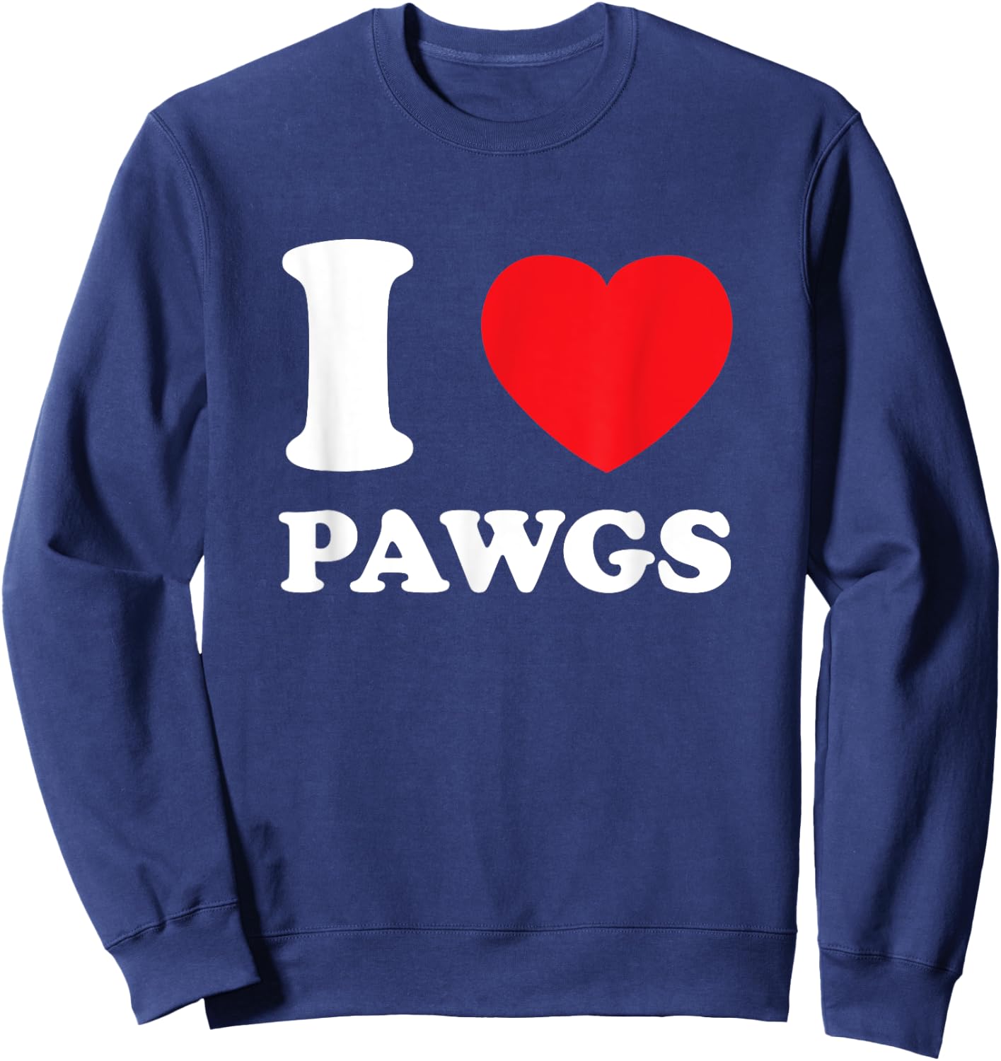 I Love Heart Pawgs Sweatshirt - Sweatshirt | Navy