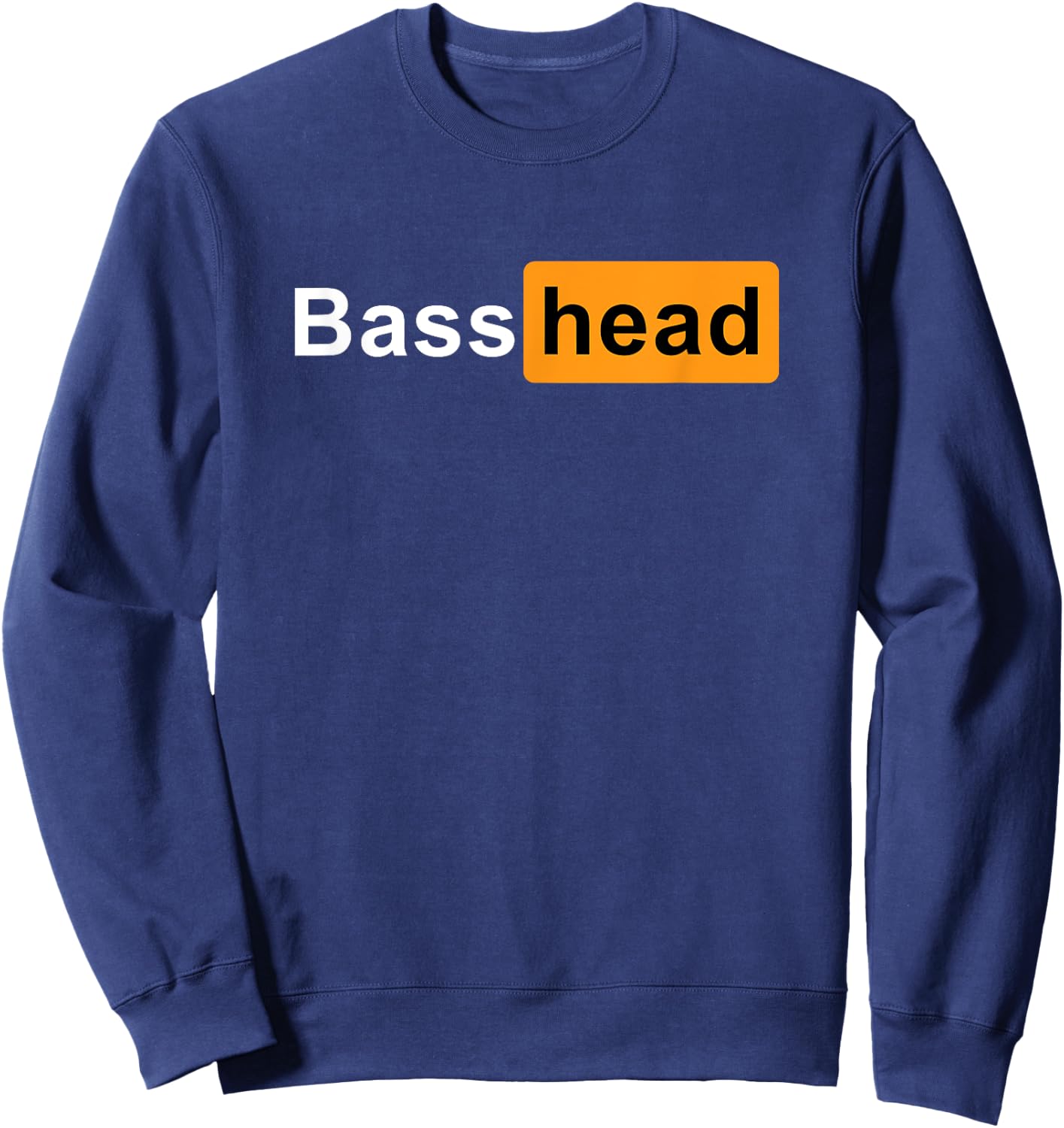 Bass Head Headbanger EDM Rave Festival Costume Dance Music Sweatshirt - Sweatshirt | Navy