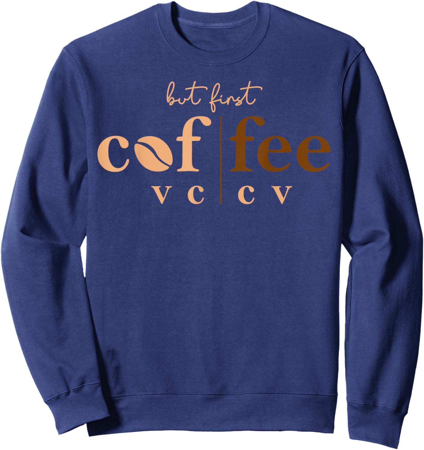 Linguist Teacher Science Of Reading Coffee Lover Phonics Sweatshirt - Sweatshirt | Navy
