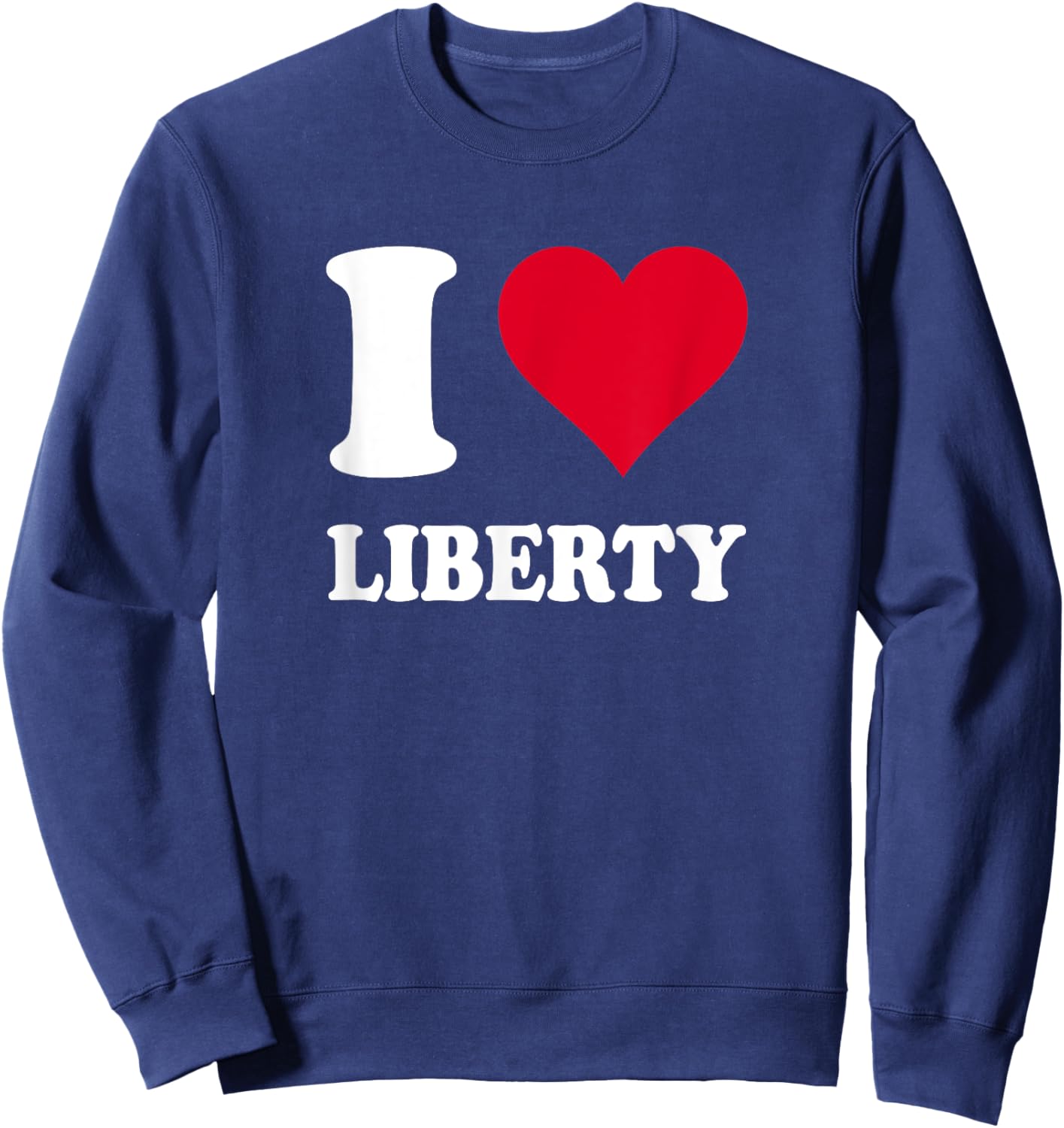 Red Heart I Love Liberty Sweatshirt - Sweatshirt | Navy