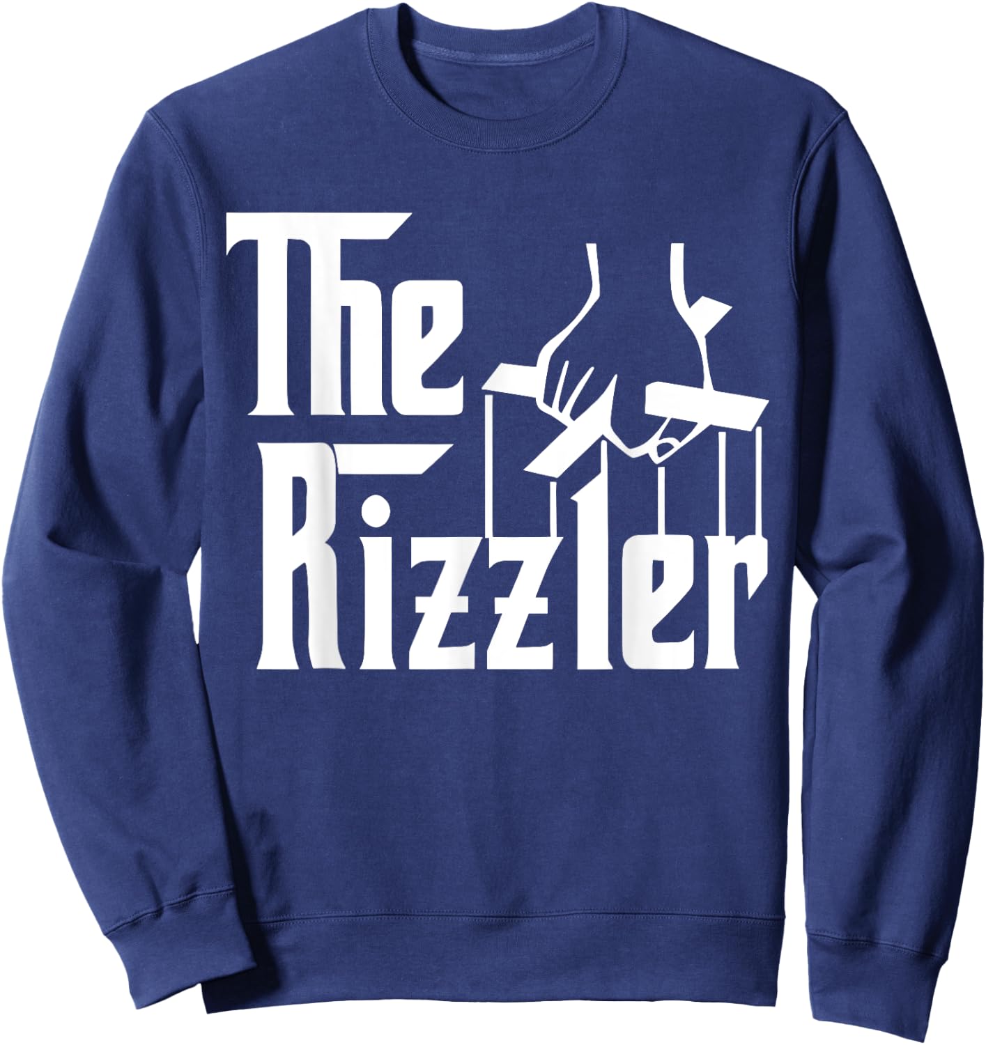 The Funny Rizzler Big Justice Apparel Men Women -Adults , Black, Small, Short Sleeve, Modern, Graphic Sweatshirt - Sweatshirt | Navy