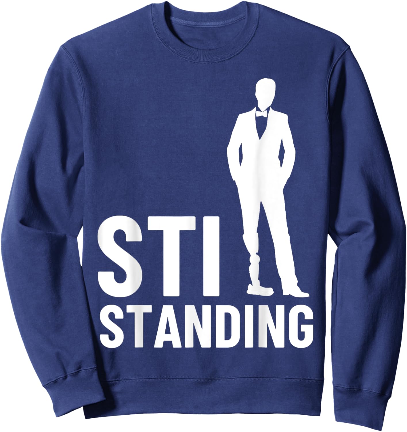 Leg Amputee Art Women Prosthetic Leg Amputation Sweatshirt - Sweatshirt | Navy