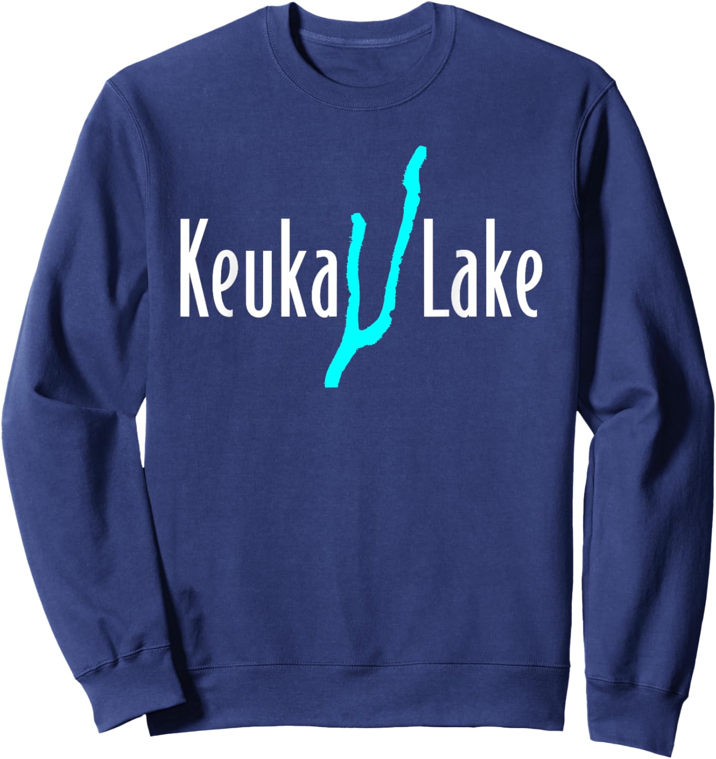 Minimalist Keuka Lake - New York Sweatshirt - Sweatshirt | Navy
