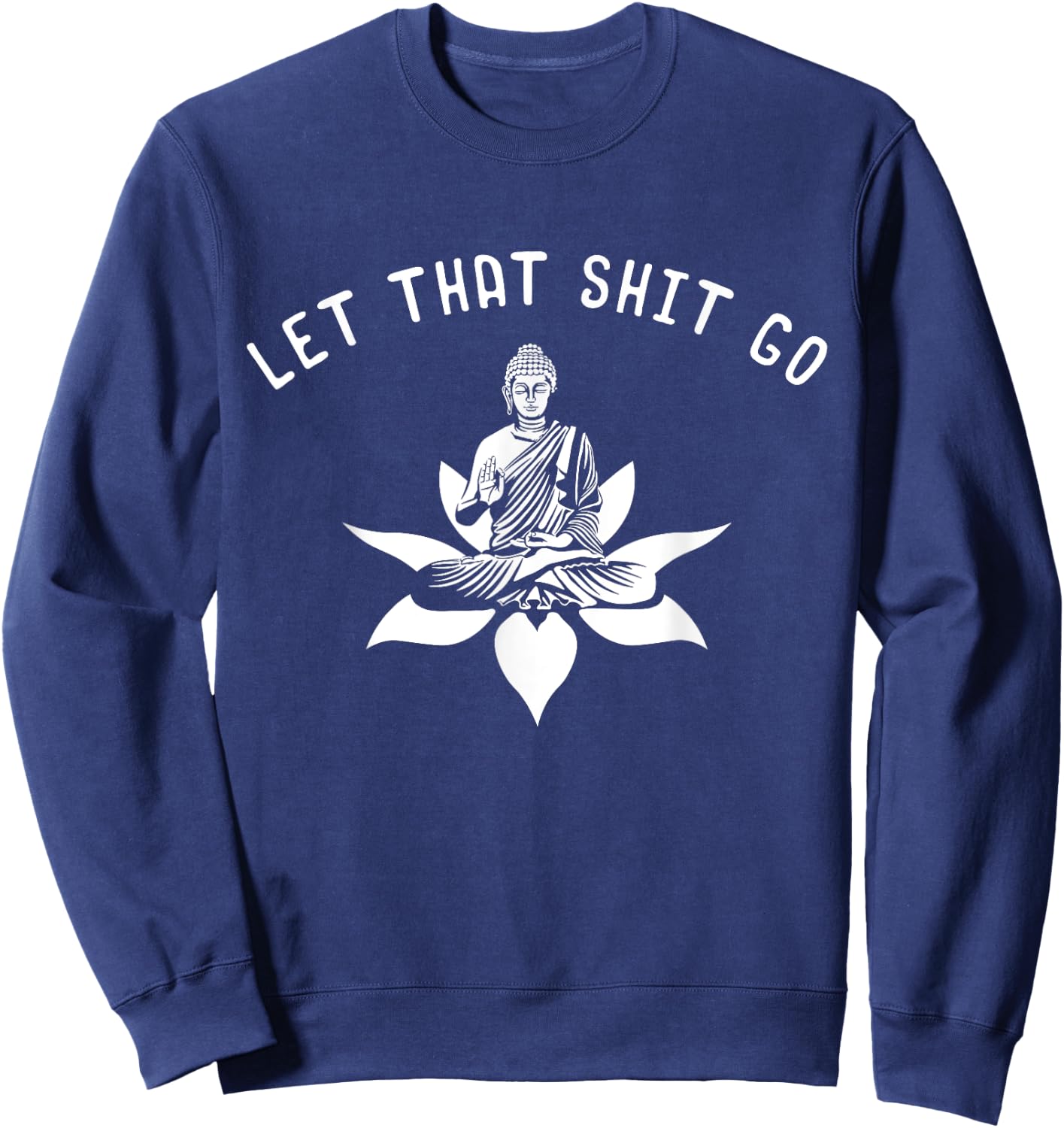 Buddhist Gift Lotus Flower Meditation Spiritual Sweatshirt - Sweatshirt | Navy