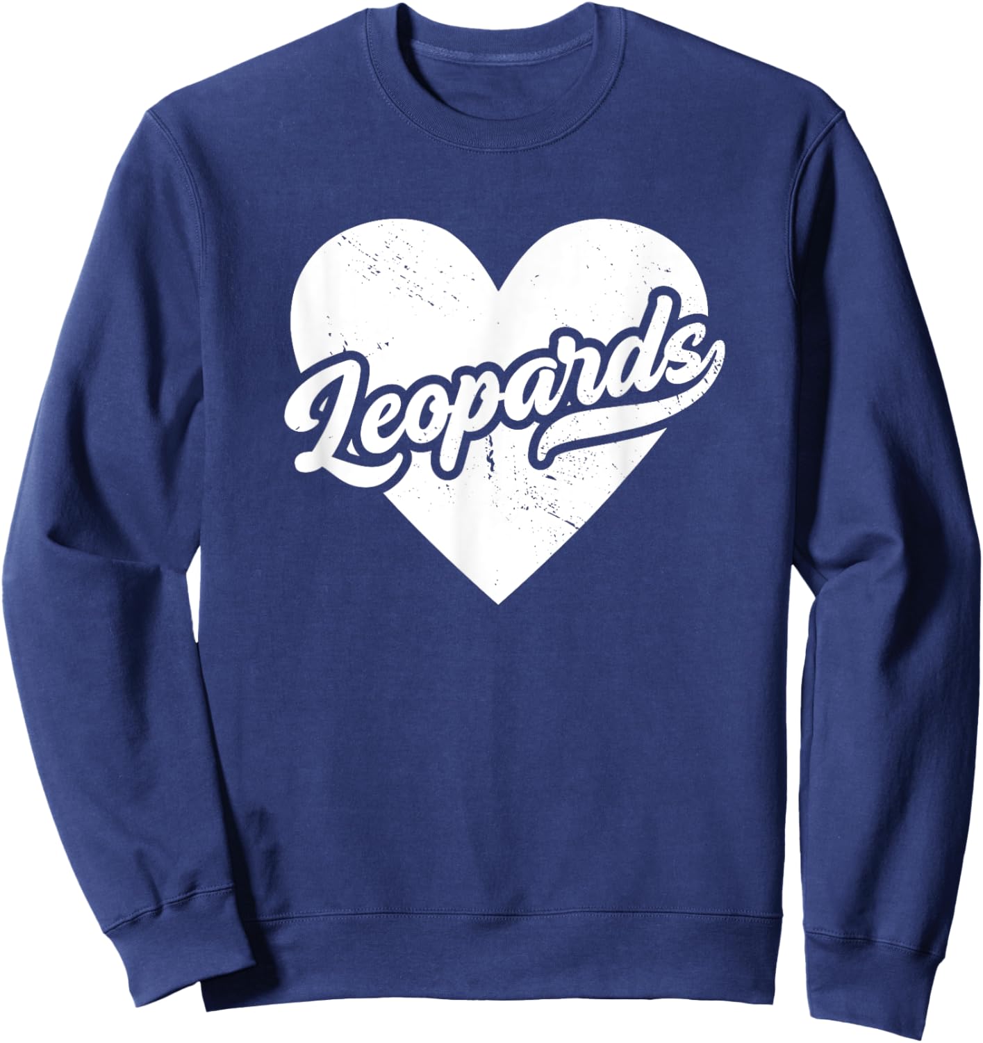 Vintage Leopards High School Spirit Go Leopards Love Sweatshirt - Sweatshirt | Navy