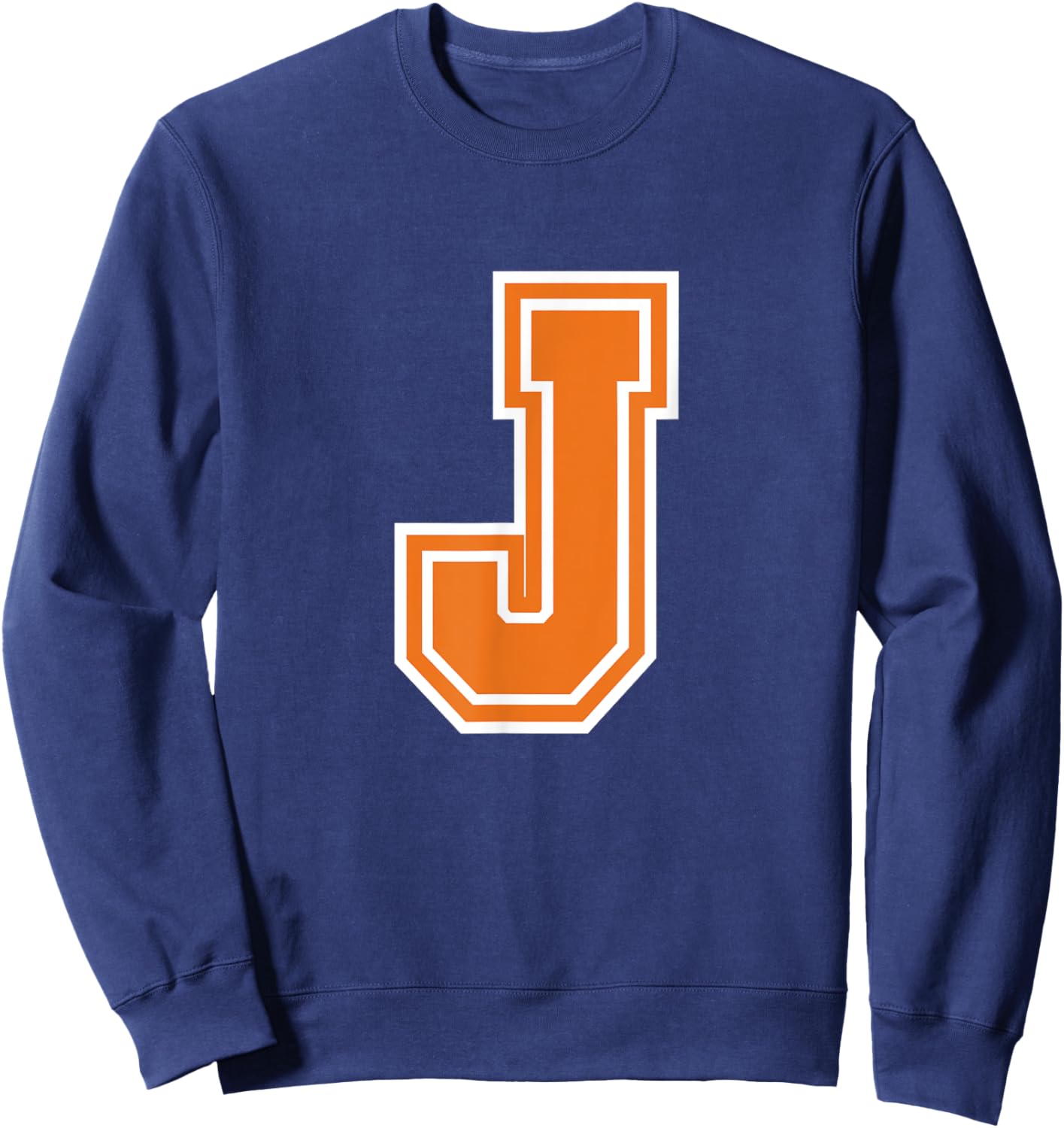 Letter J Monogram Initial Sweatshirt - Sweatshirt | Navy