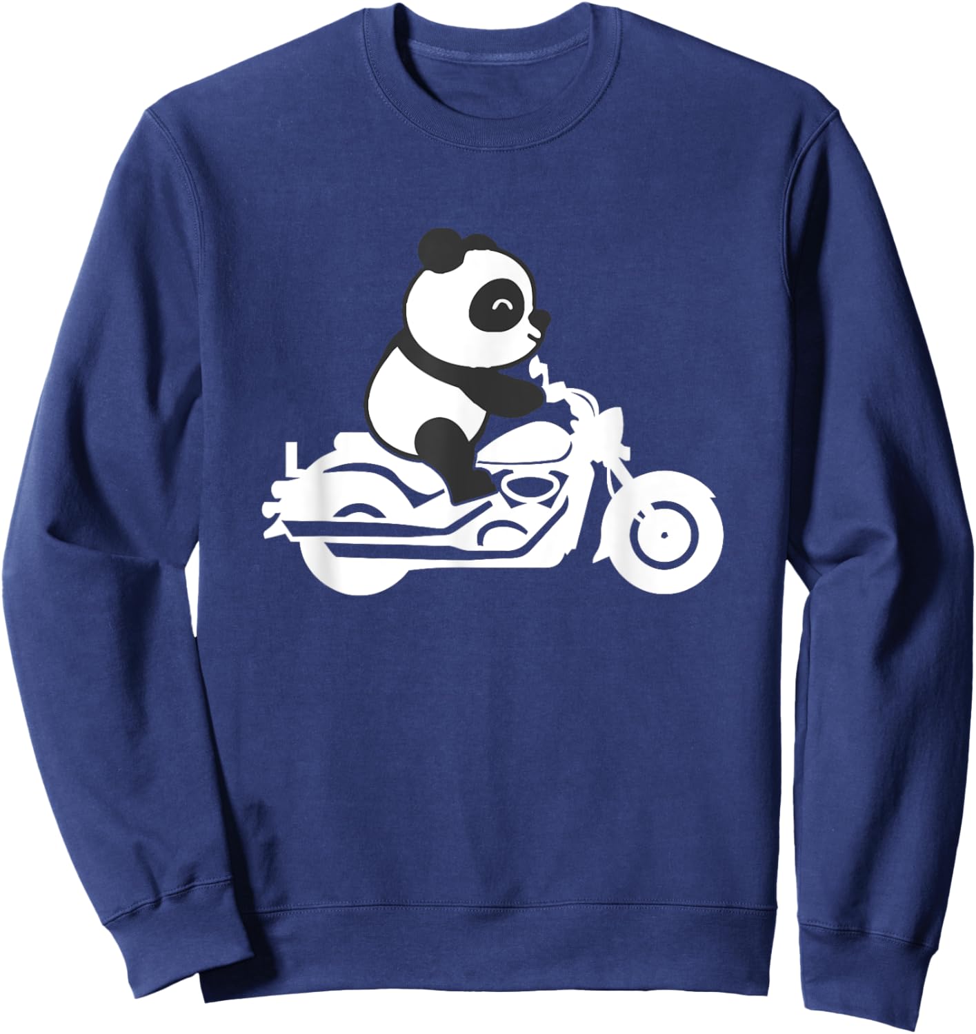 Panda Motorcycle Biker Panda Bear Motorcycle Bicycle Motorsport Sweatshirt - Sweatshirt | Navy
