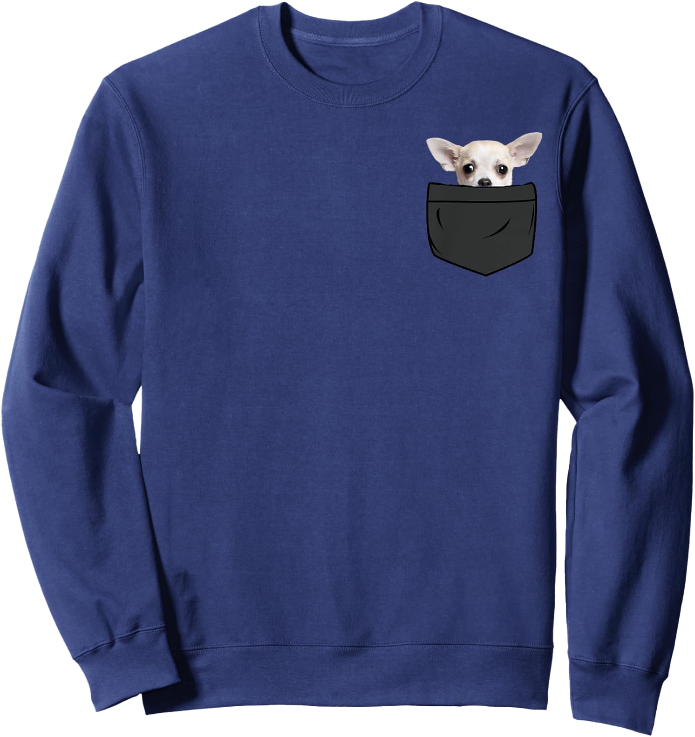 Funny Chihuahua In a Printed Pocket Chihuahua Dog Owners Sweatshirt - Sweatshirt | Navy