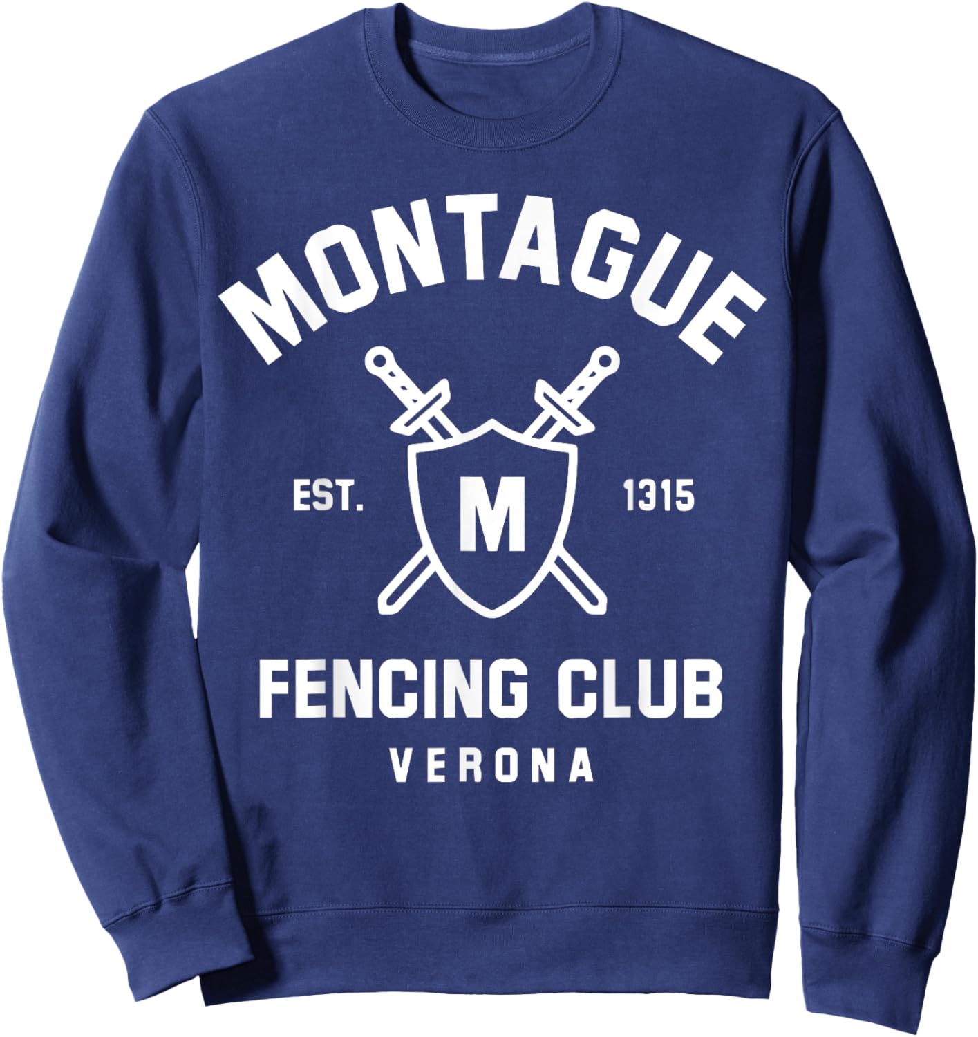 Montague Fencing Club - Shakespeare - Romeo Juliet Sweatshirt - Sweatshirt | Navy