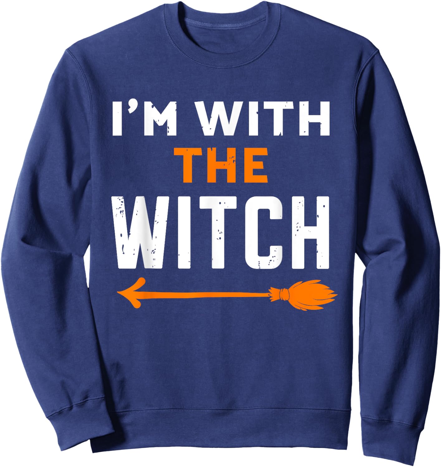 I'm With The Witch Couples Men Halloween Sweatshirt - Sweatshirt | Navy