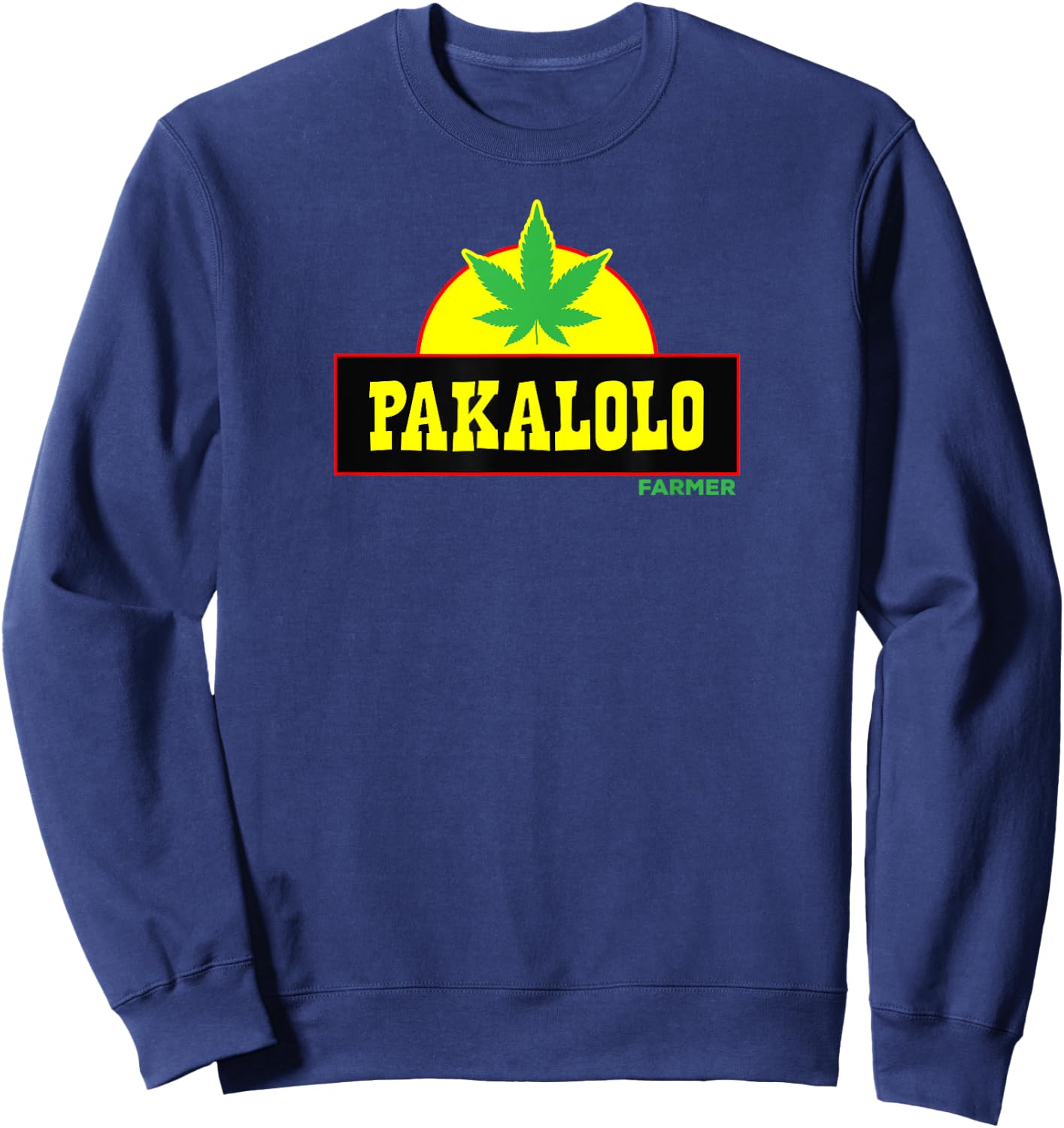 Pakalolo Hawaiian Farmer Pot Leaf Shirt Sweatshirt - Sweatshirt | Navy