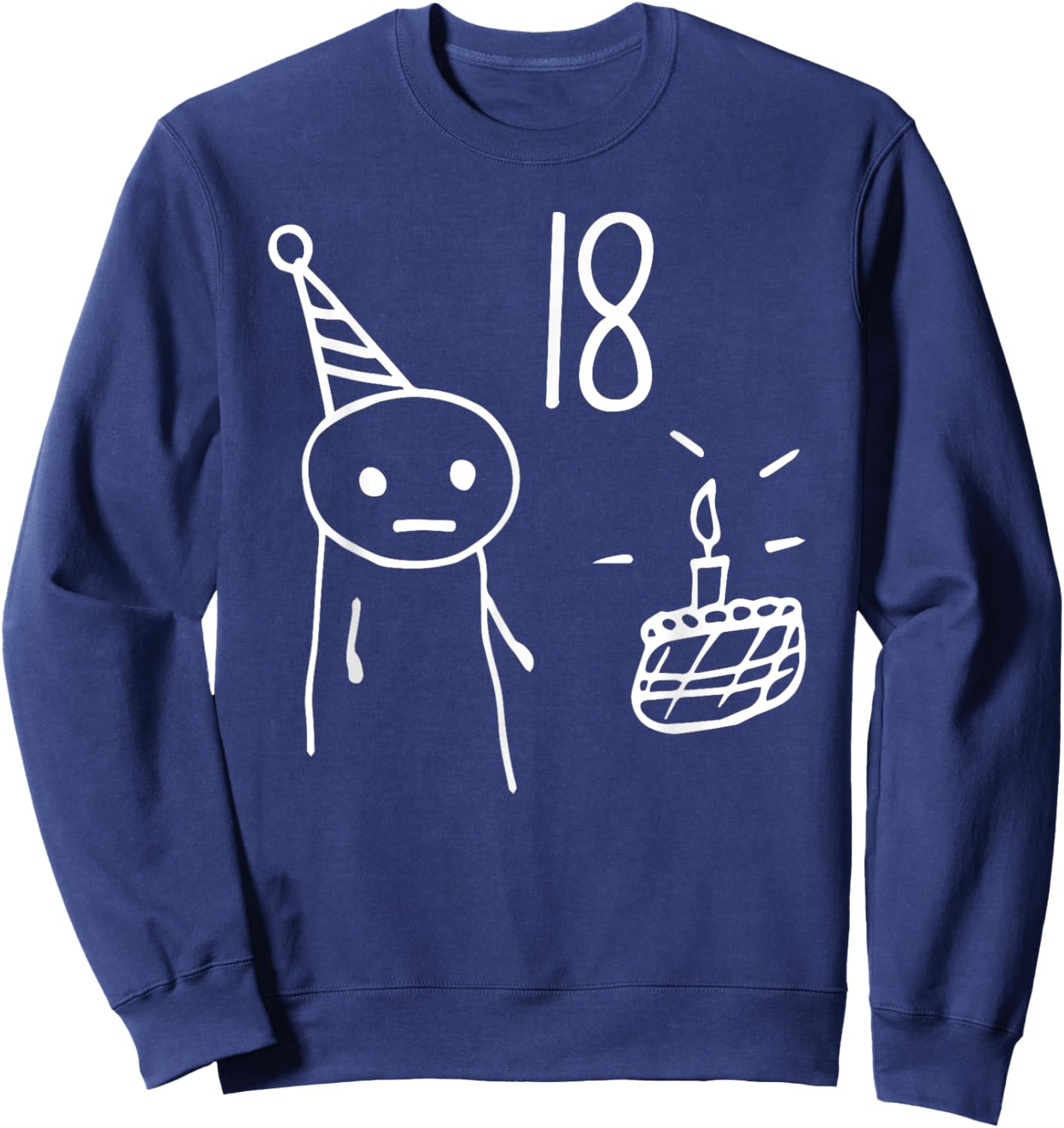 Adult 18th Birthday Party Funny For 18 Years Old Teens Sweatshirt - Sweatshirt | Navy