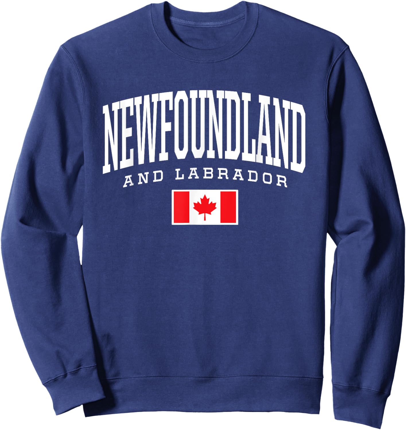 Eh Team Canadian Flag Newfoundland & Labrador Canada Sweatshirt - Sweatshirt | Navy