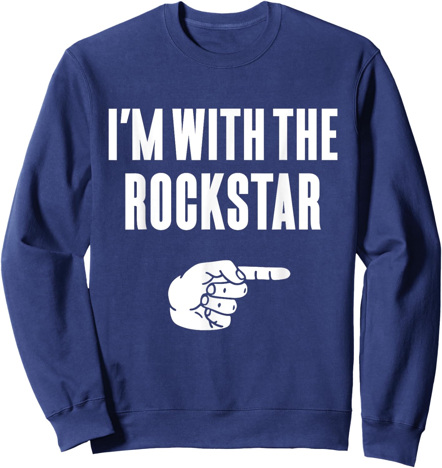 I'm With The Rockstar Funny Halloween Couple Costume Gift Sweatshirt - Sweatshirt | Navy