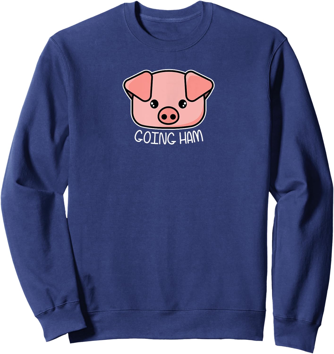 Going Ham - Funny Gamer and BBQ Chef Pig Gift Sweatshirt - Sweatshirt | Navy