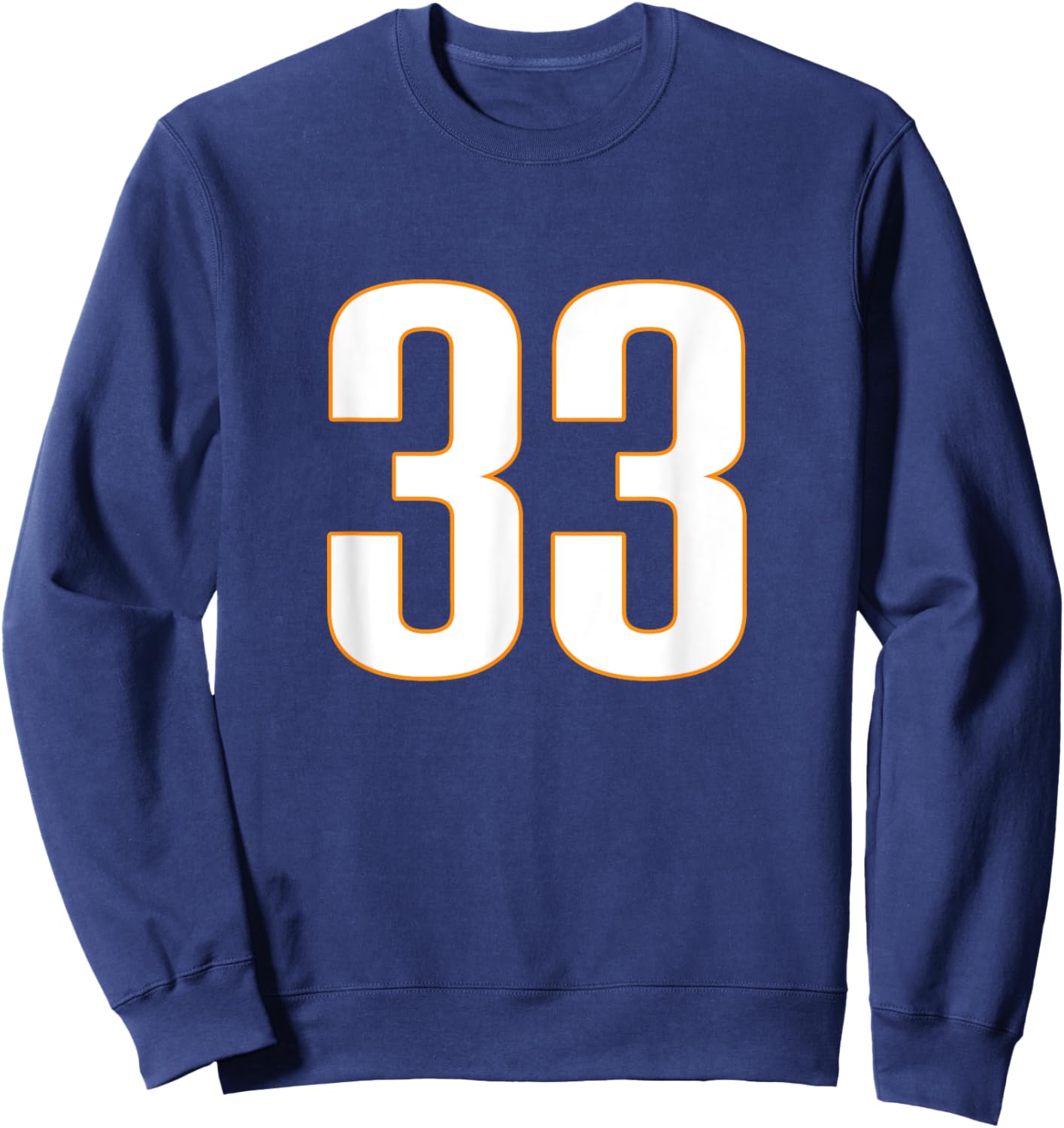 Sports Team Number 33 Sweatshirt - Sweatshirt | Navy