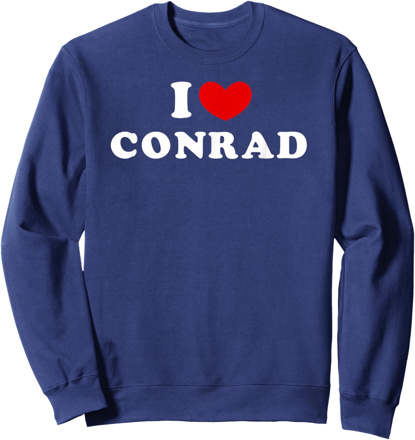 I Love Conrad, I Heart Conrad Sweatshirt - Sweatshirt | Navy
