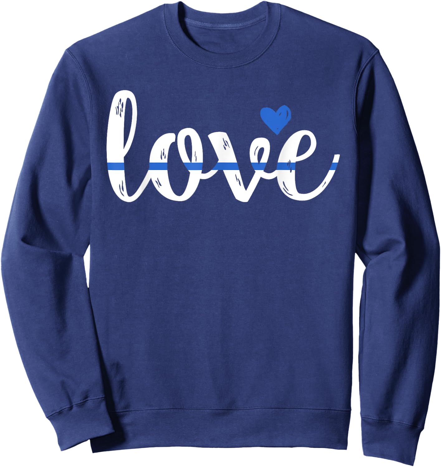 Cute Love Design - Police Wife or Girlfriend Sweatshirt - Sweatshirt | Navy
