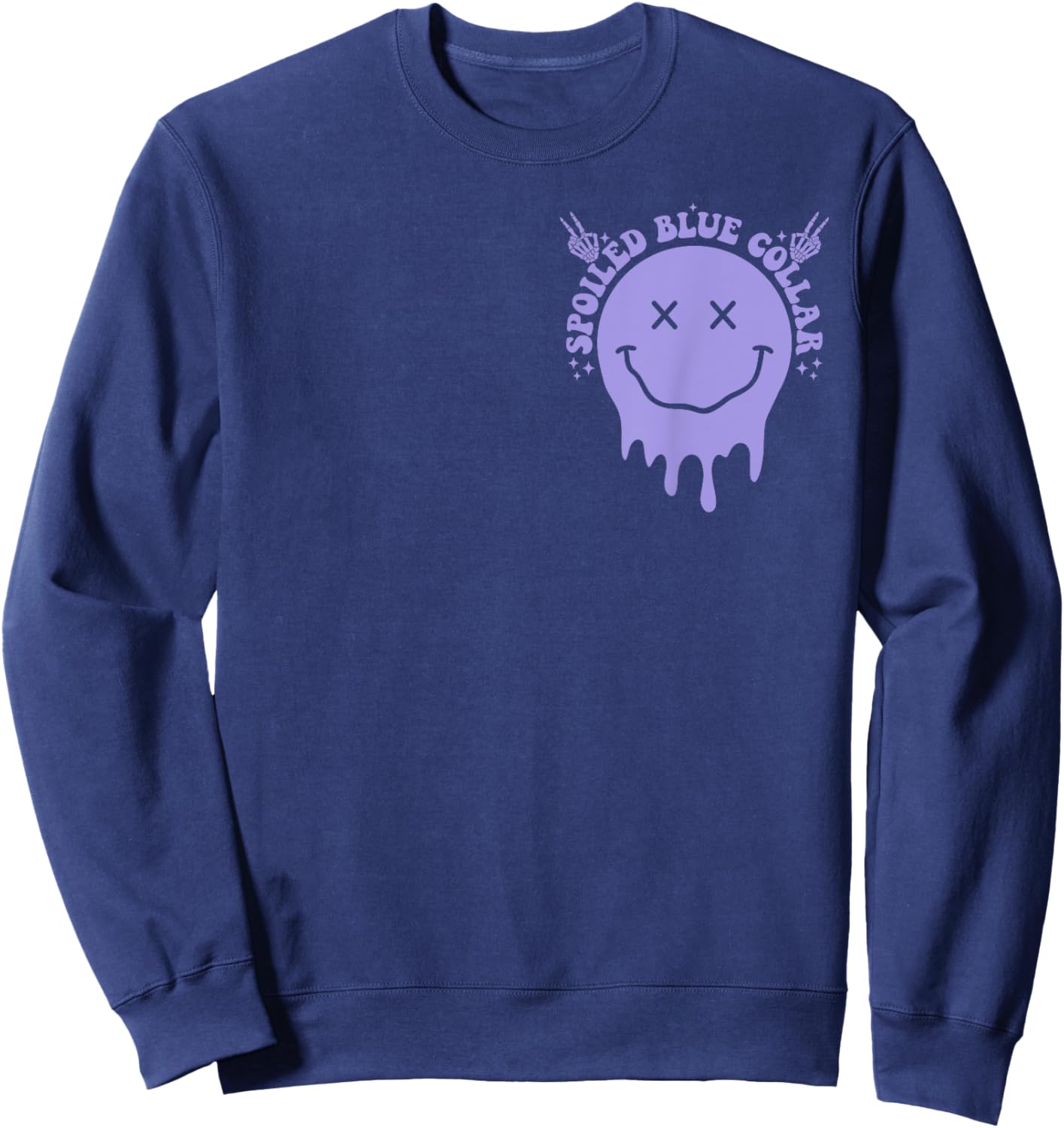 Spoiled By My Blue Collar Man (TWO SIDE) Sweatshirt - Sweatshirt | Navy
