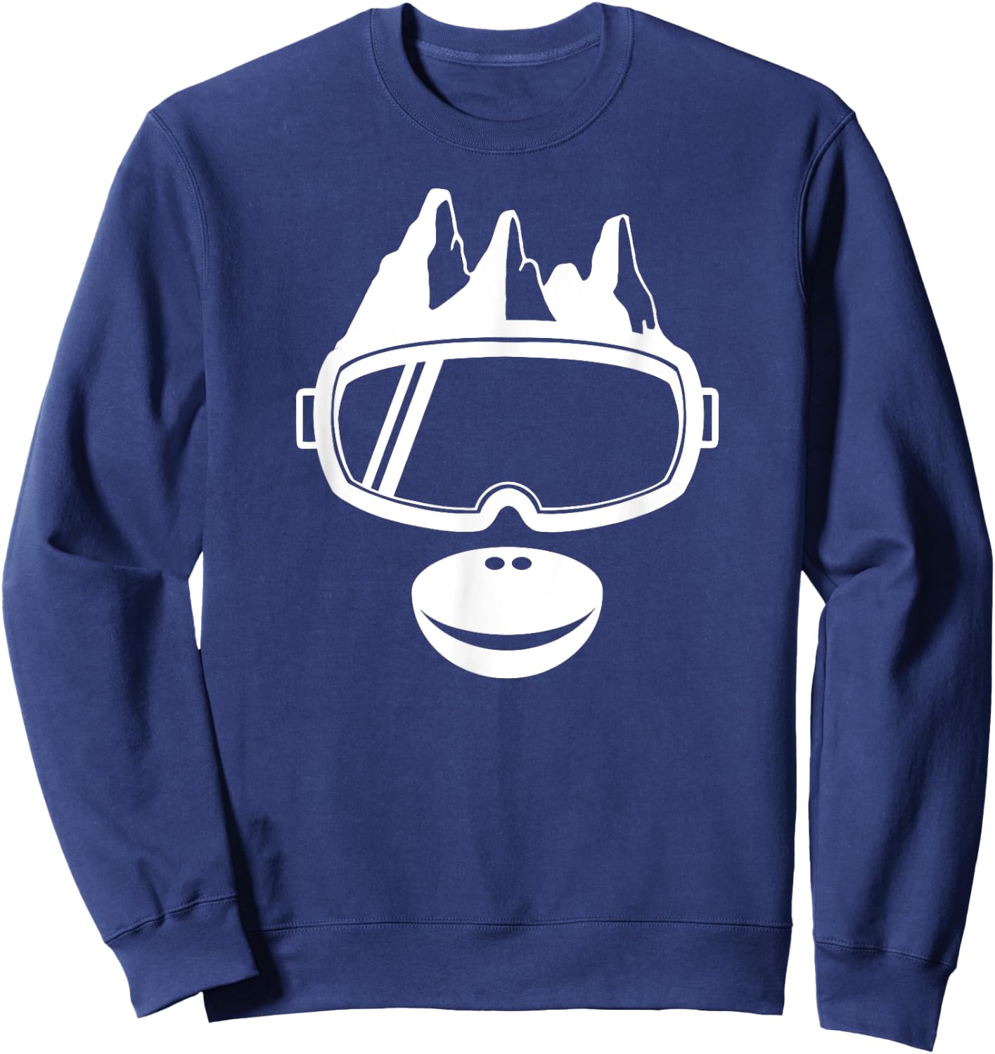 Ski Goggles Mountains Ape Monkey Face - Apres Ski Skier Gift Sweatshirt - Sweatshirt | Navy