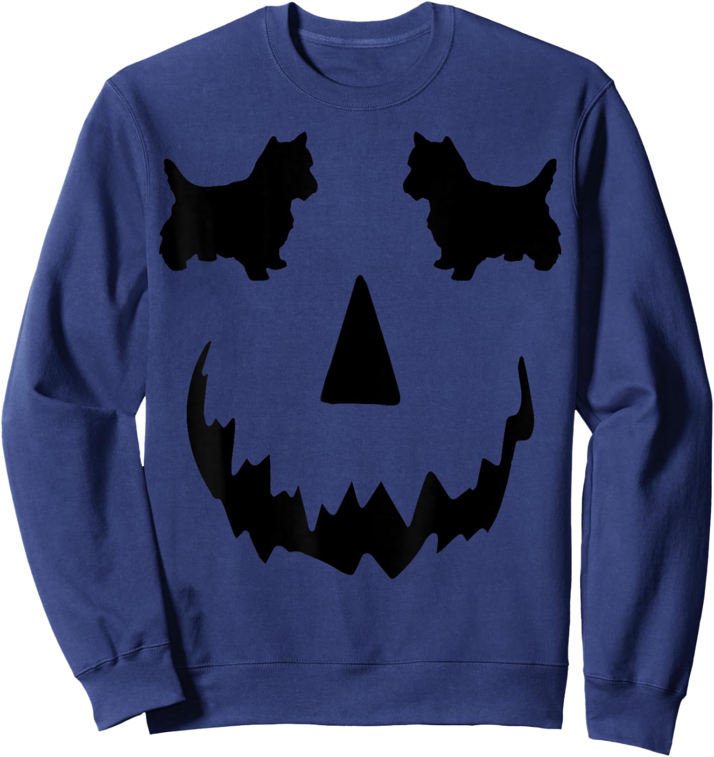 pumpkin Westie halloween West Highland WhiteTerrier Sweatshirt - Sweatshirt | Navy