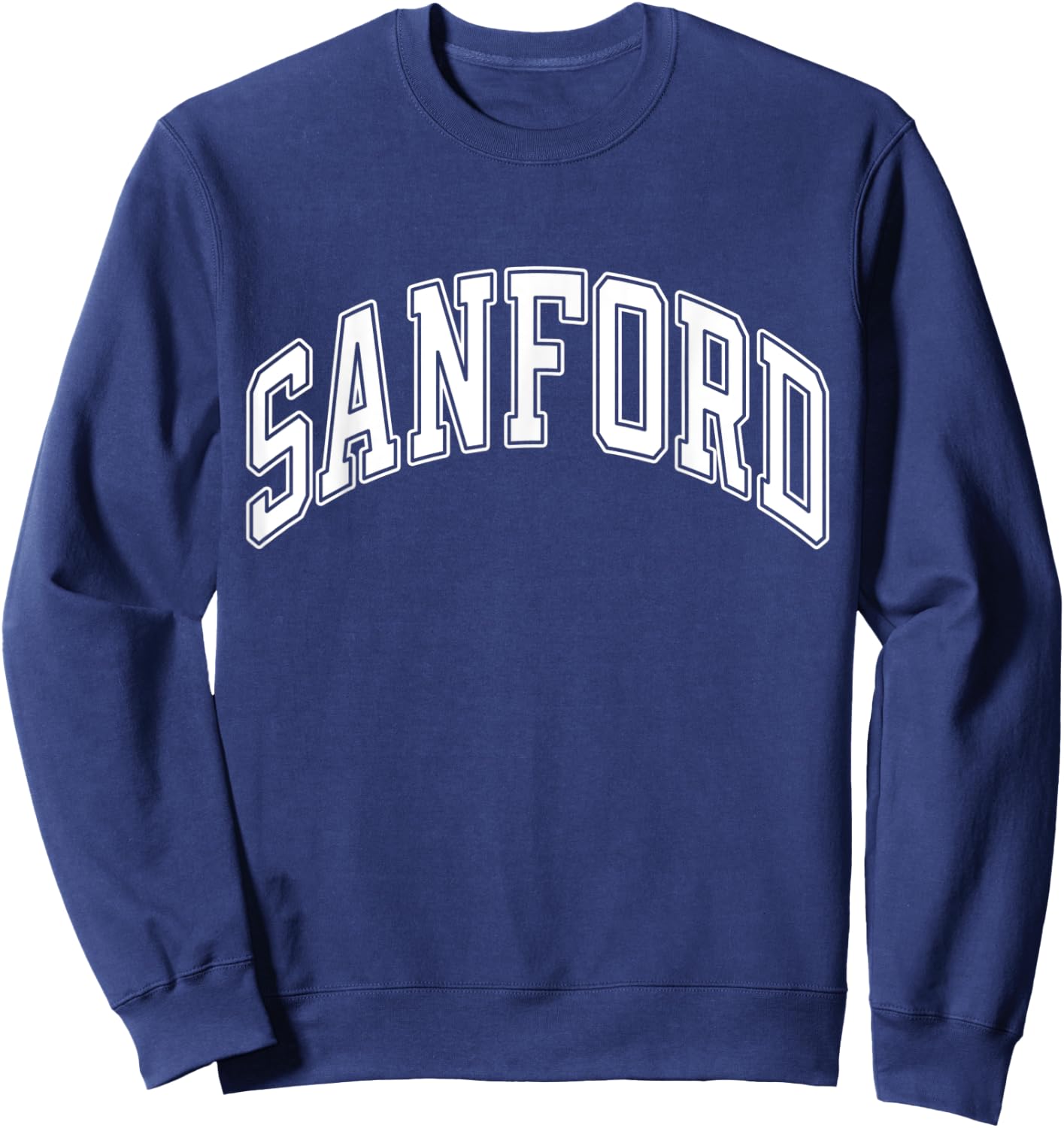 Sanford Florida FL Varsity Style White Text Sweatshirt - Sweatshirt | Navy