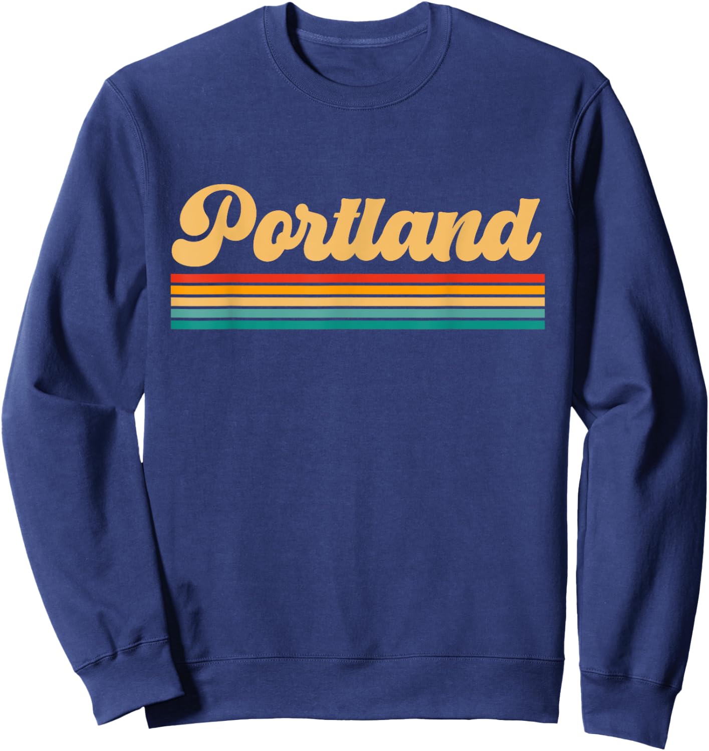 Retro Portland Oregon Sweatshirt - Sweatshirt | Navy
