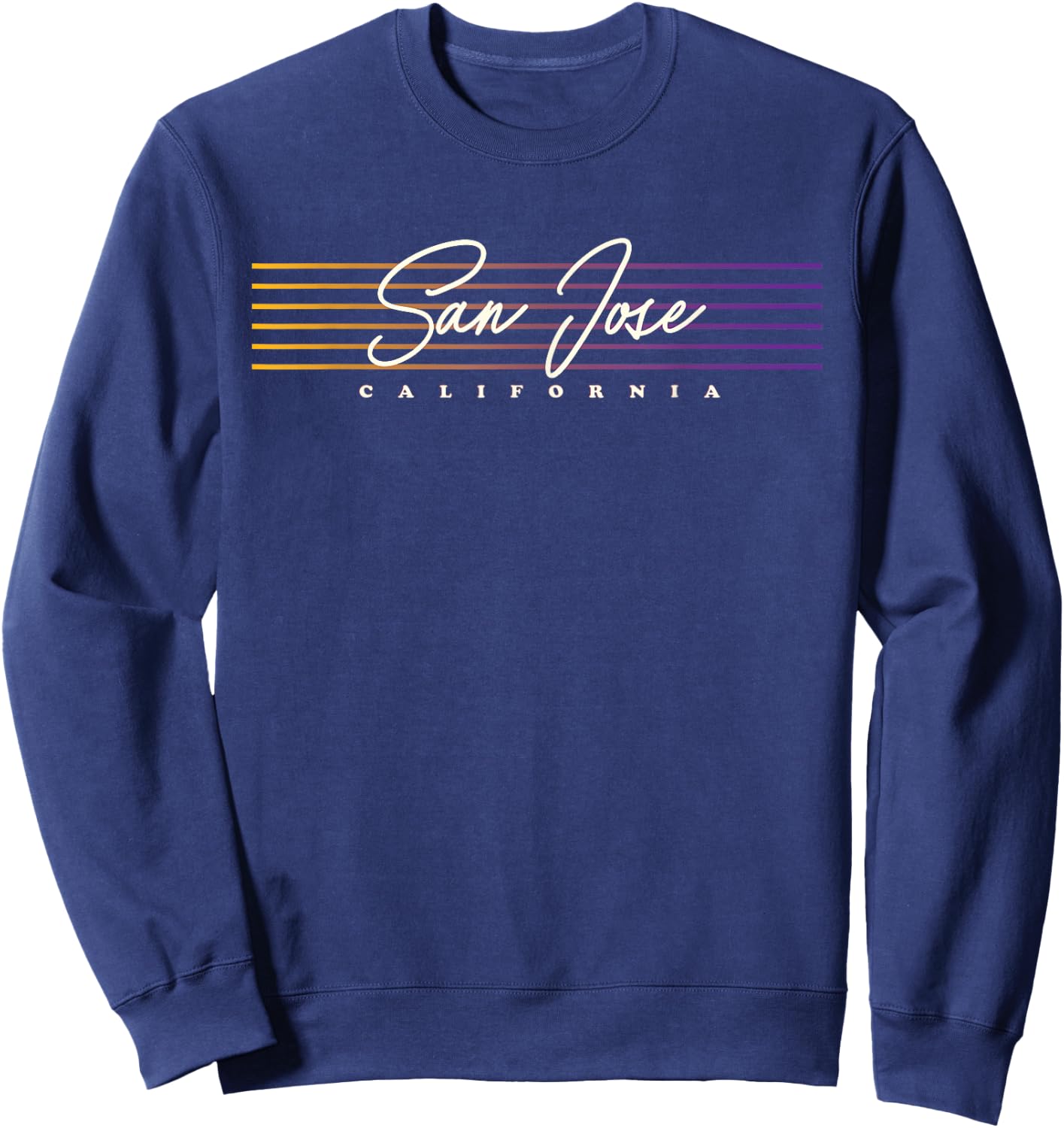 California Nostalgic Retro Style San Jose Sweatshirt - Sweatshirt | Navy