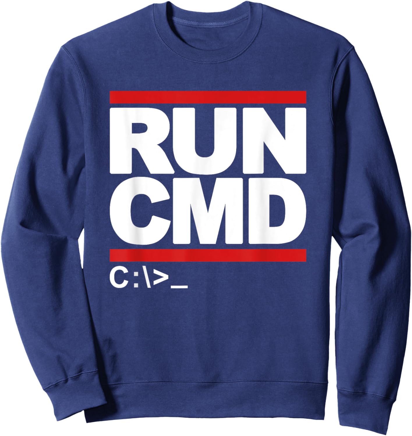 Funny Run CMD Programming Coding Sweatshirt - Sweatshirt | Navy