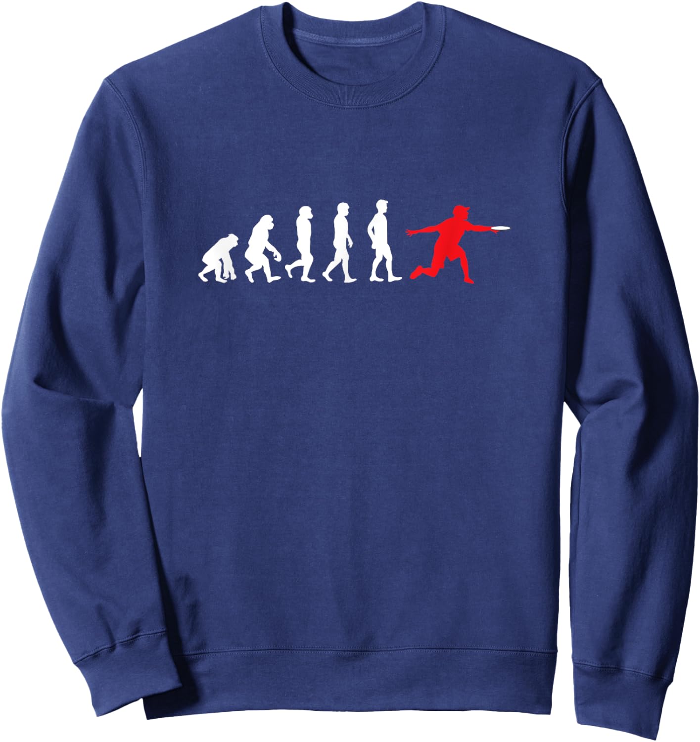 Ultimate Disc Flying Evolution Friskee Sports Player Gift Sweatshirt - Sweatshirt | Navy